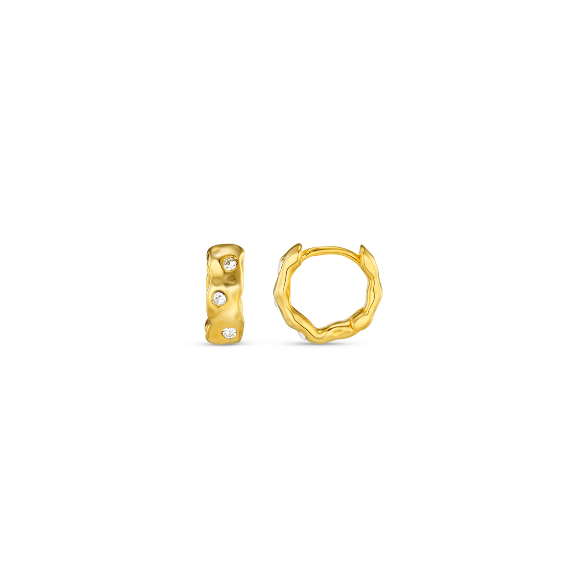 Molten Huggie Hoop Earrings Made With Swarovski® Crystals