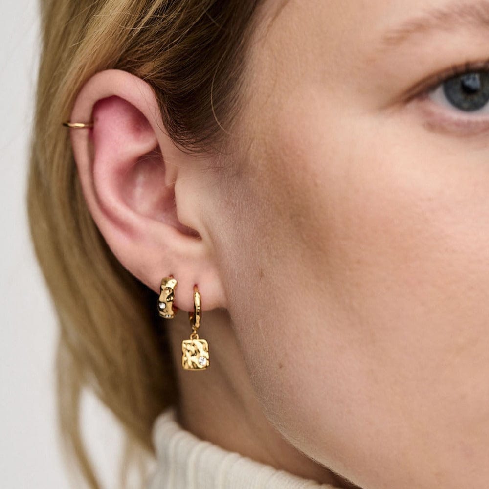 Molten Huggie Hoop Earrings Made With Swarovski® Crystals