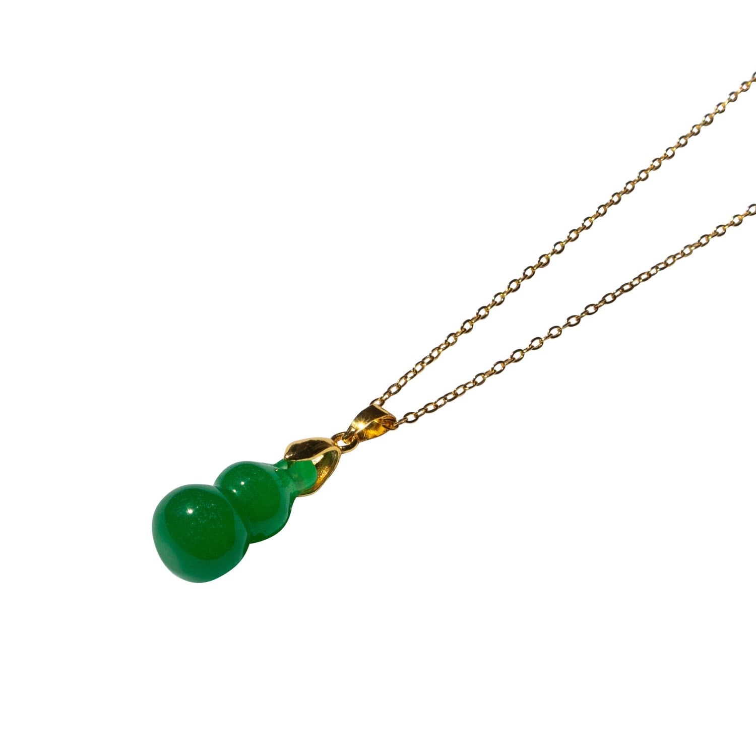 Hulu Jade Stone Pendant Necklace Green