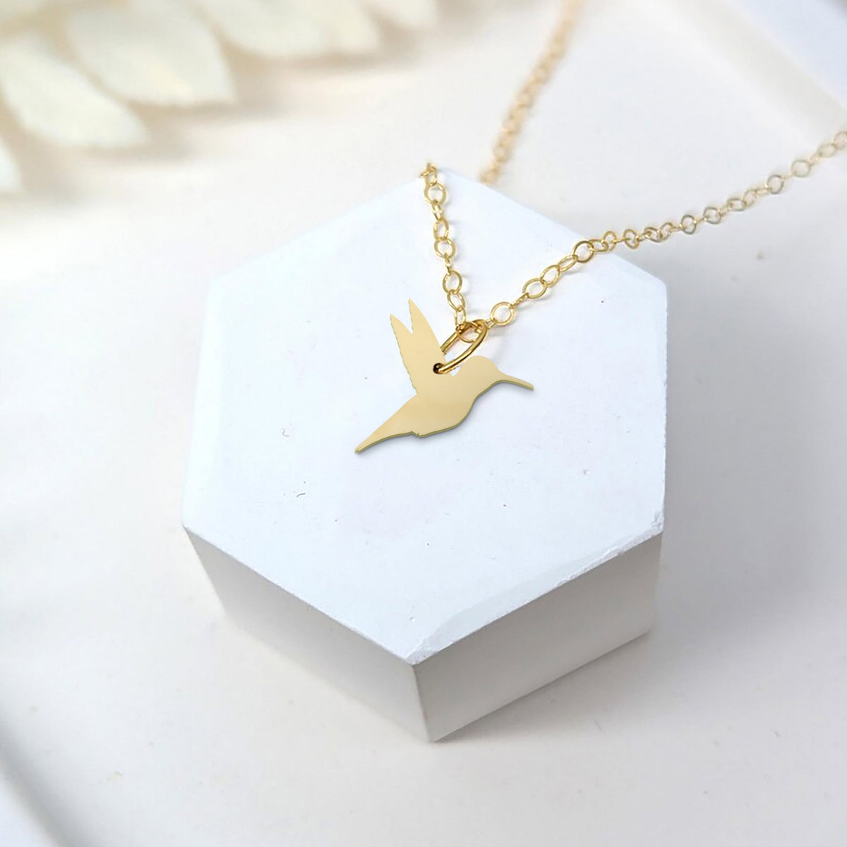 Hummingbird Necklace In Gold