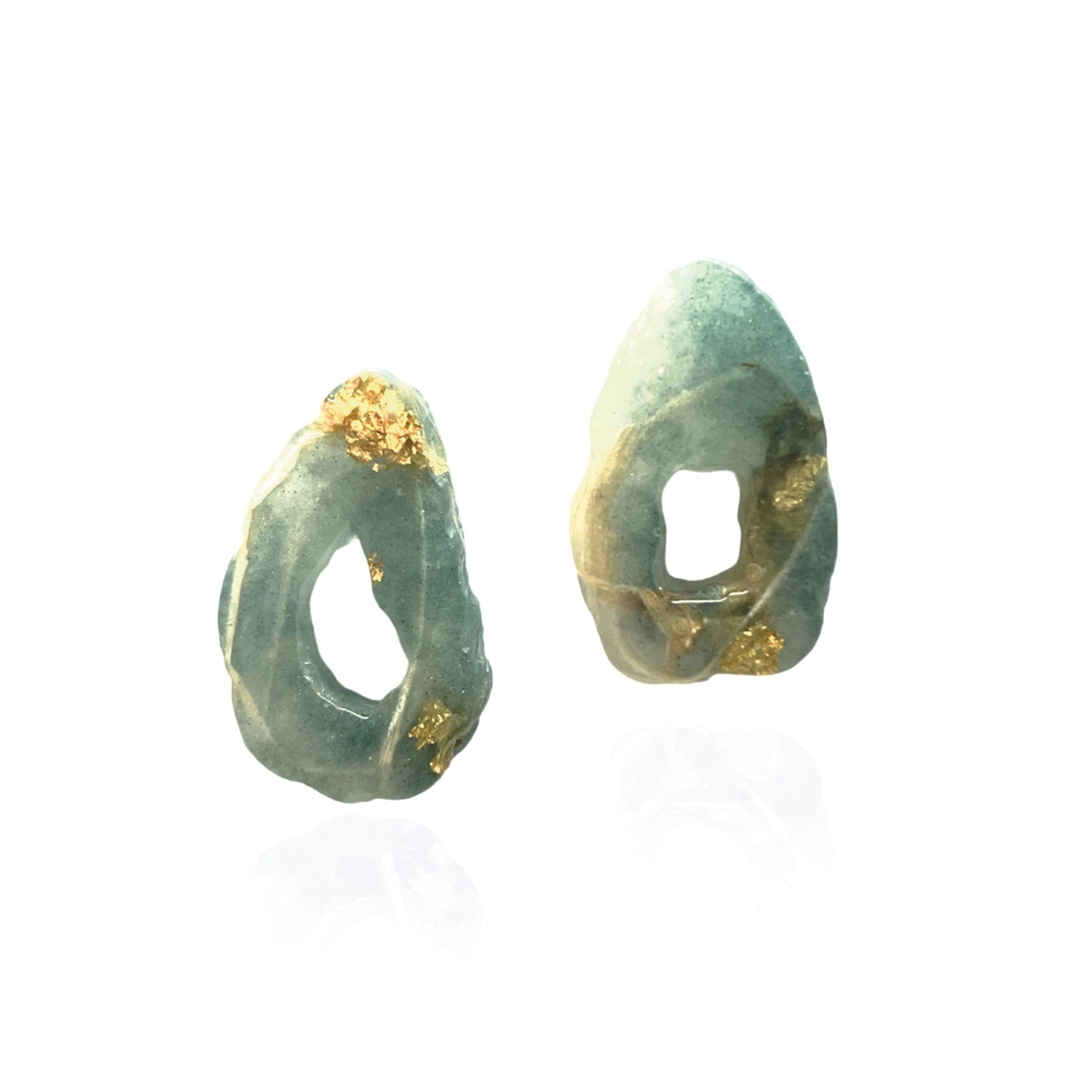 Hutton Cutout Forest Green Bio-Gem Earrings