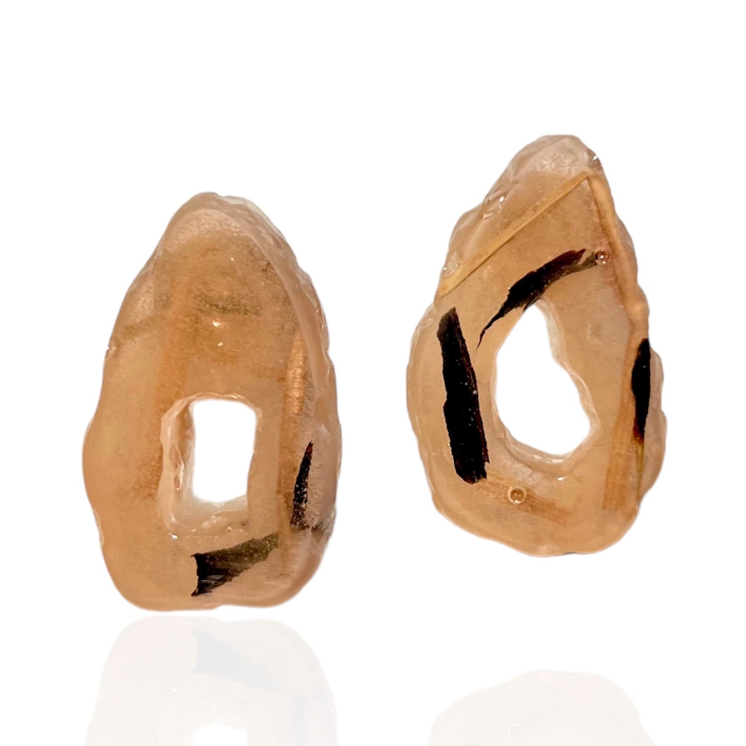 Hutton Cutout Pink Bio-Gem Earrings