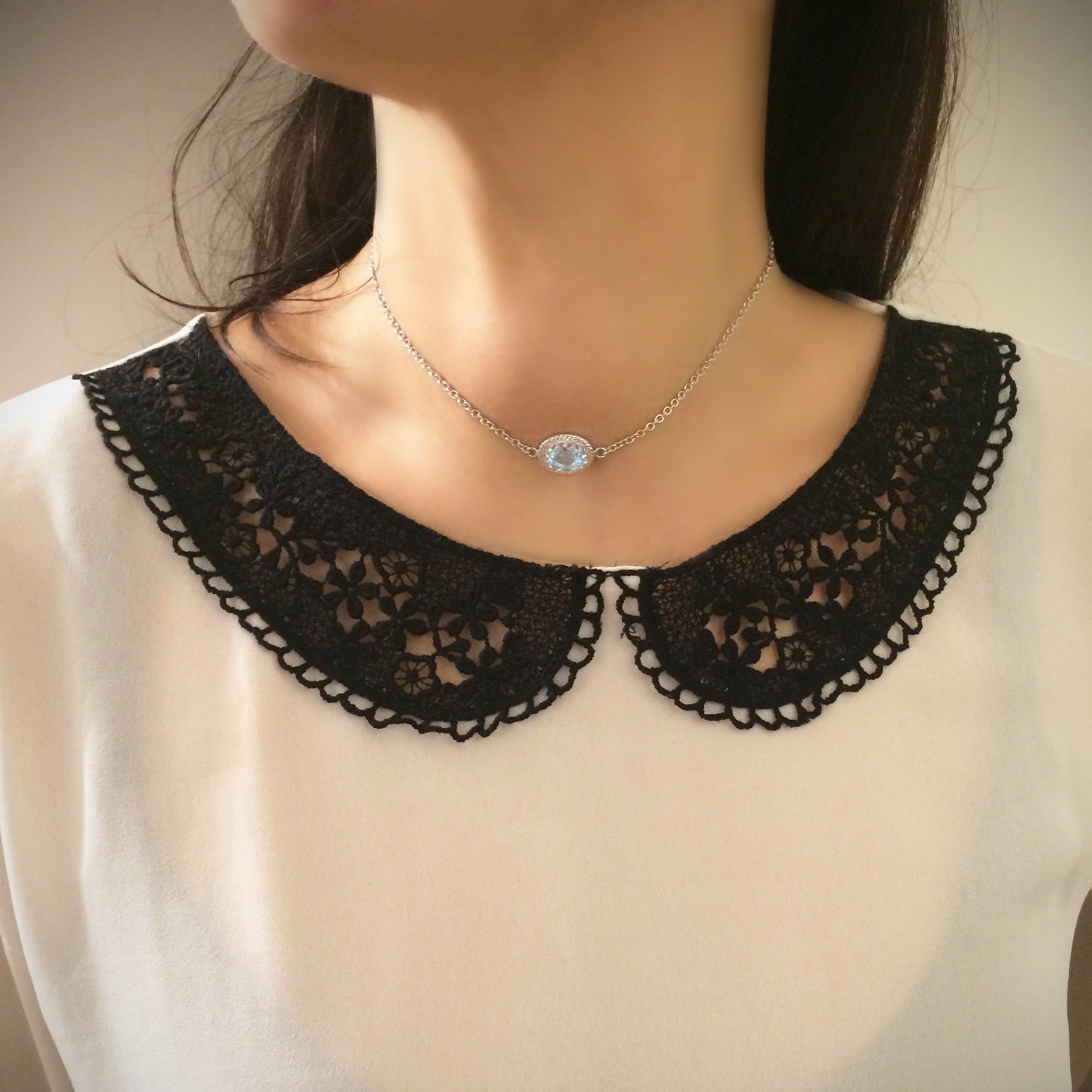 Luccichio Sky Blue Topaz Choker