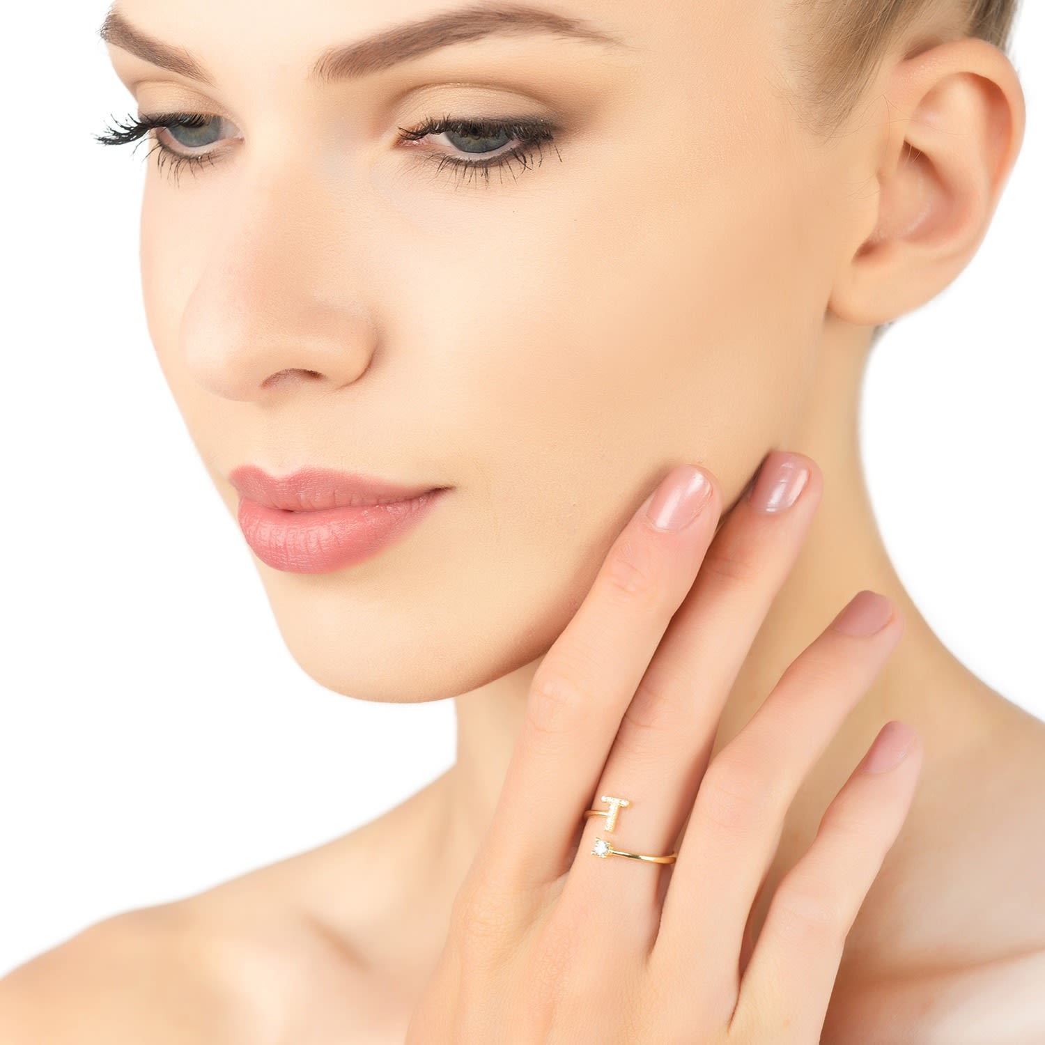 Initial Ring Rosegold T