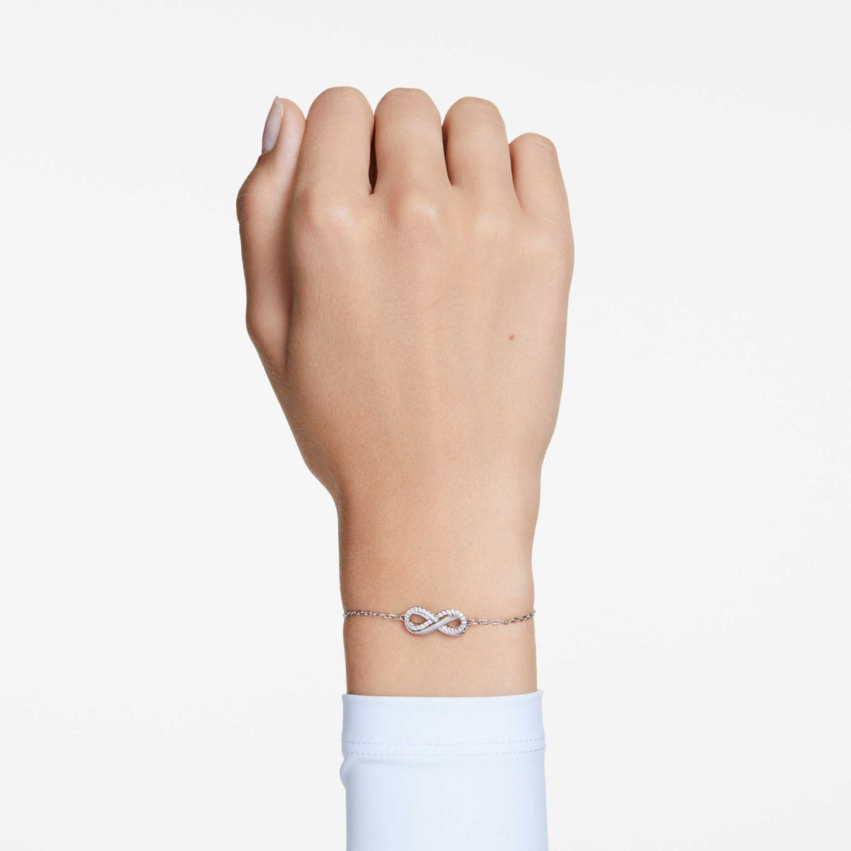 HYPERBOLA BRACELET INFINITY WHITE RHODIUM PLATED