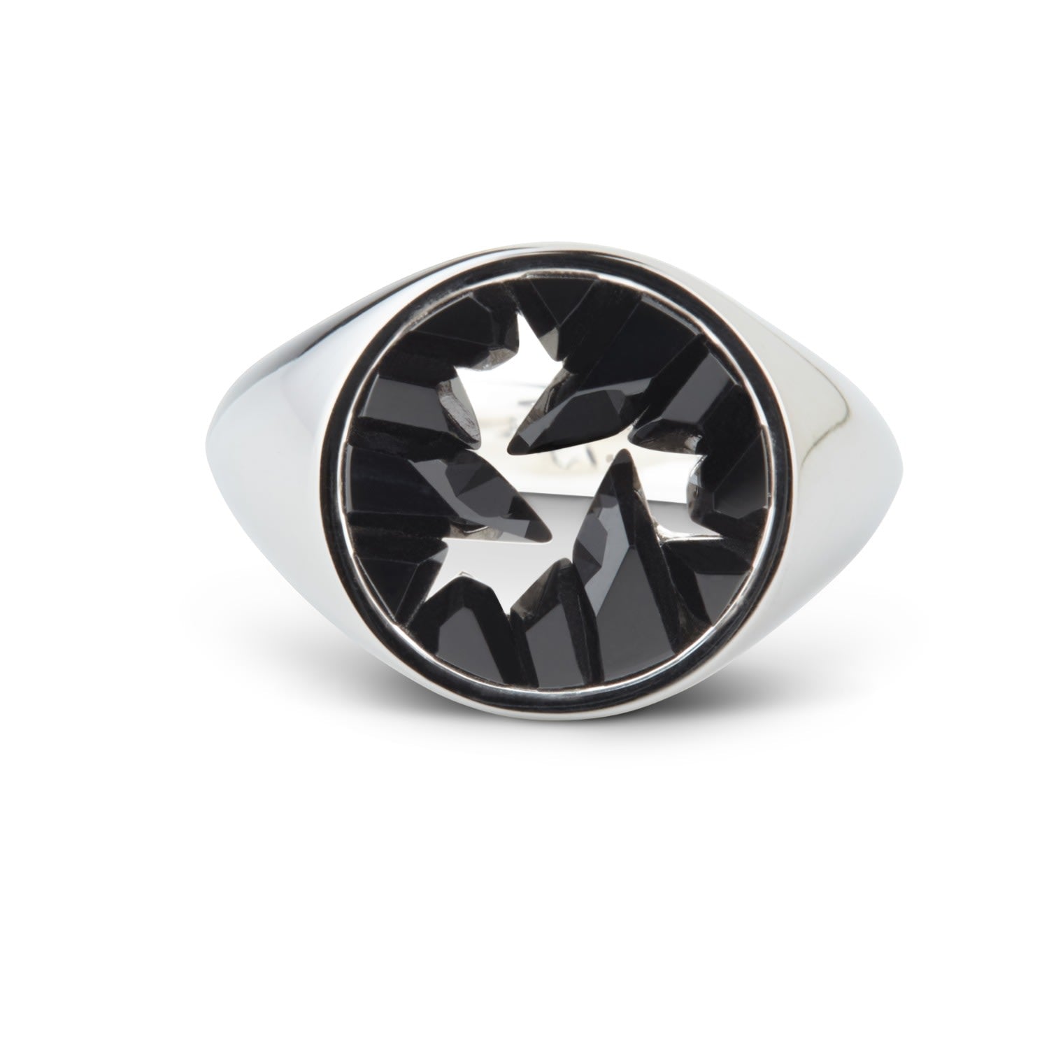 Signet Black Onyx Silver Ring