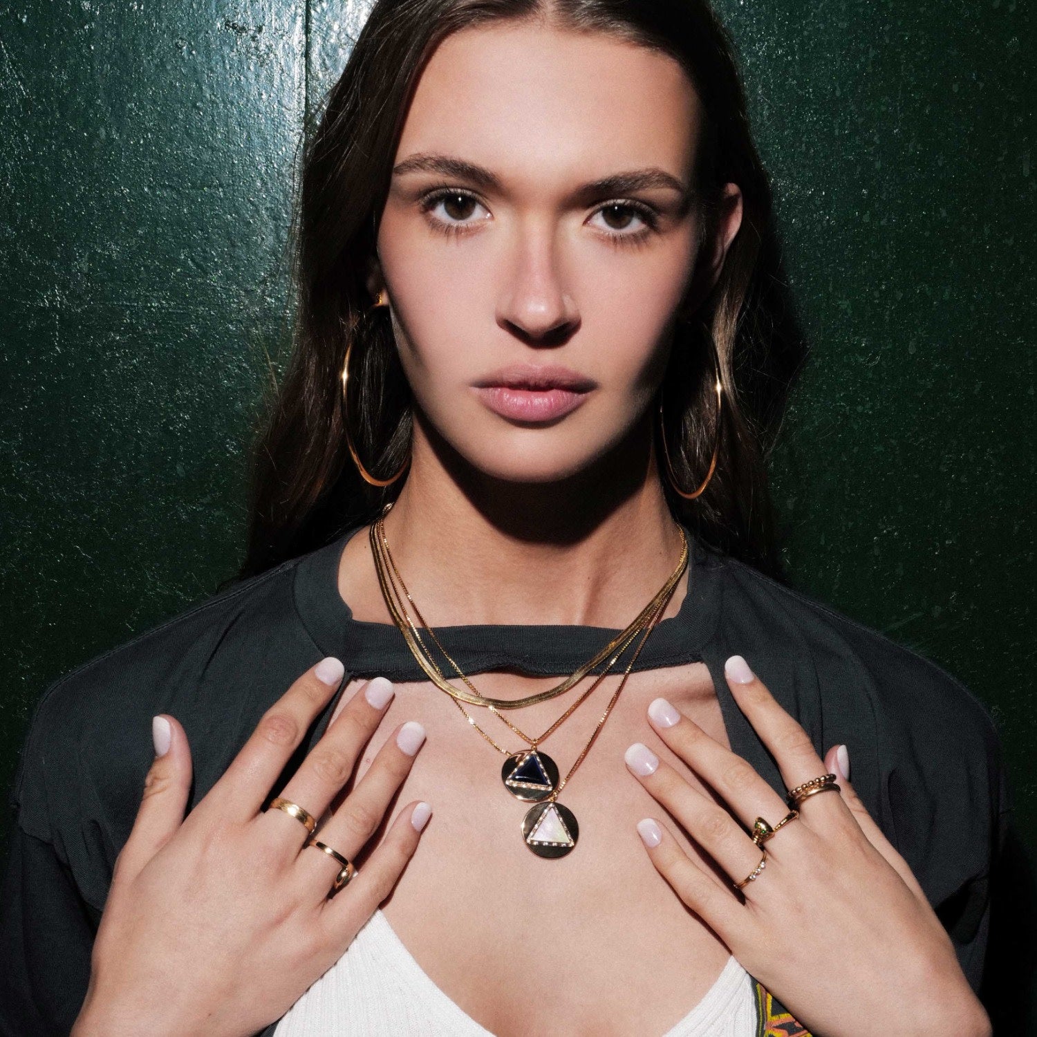 Hey You Necklace, Mother Of Pearl - Gold