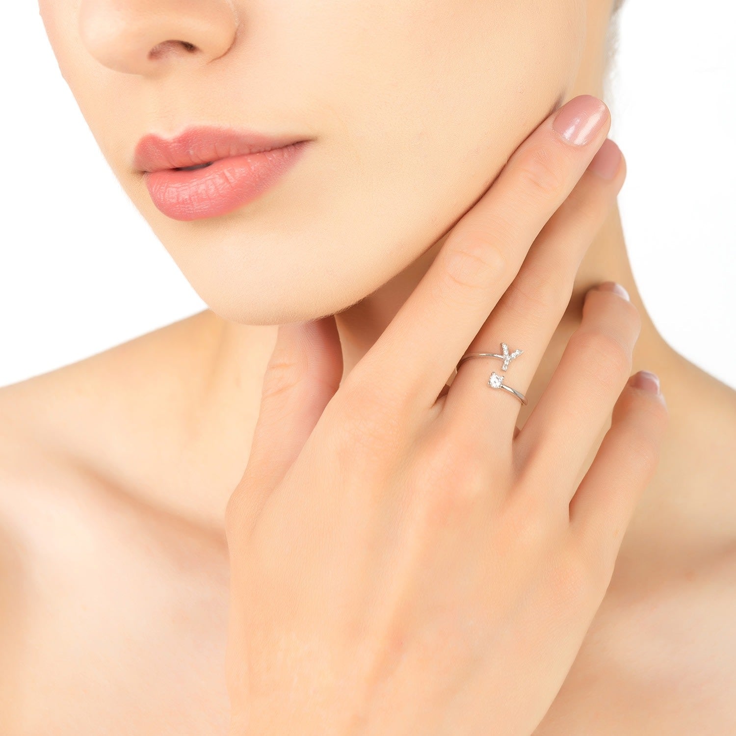 Initial Ring Silver Y