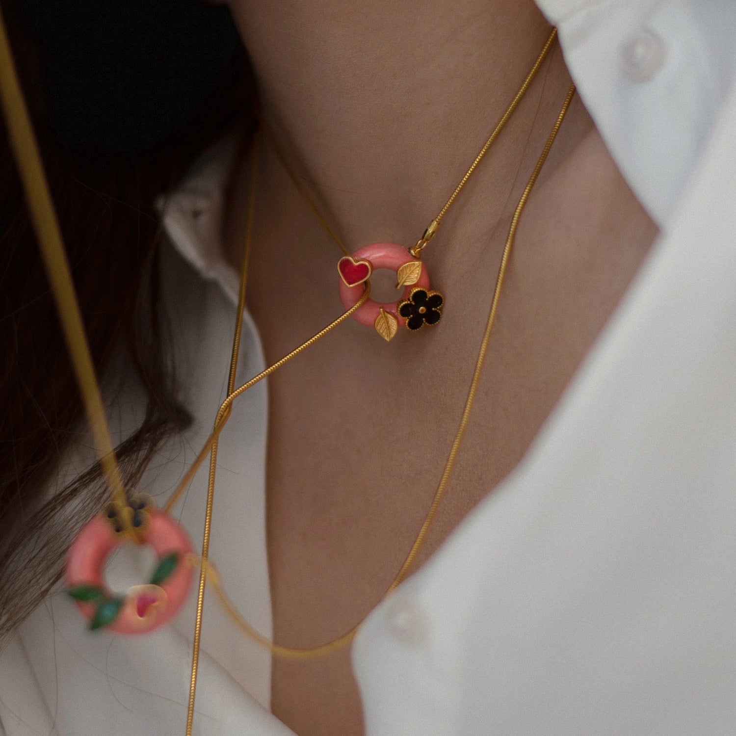 I Love It Golden Choker Necklace