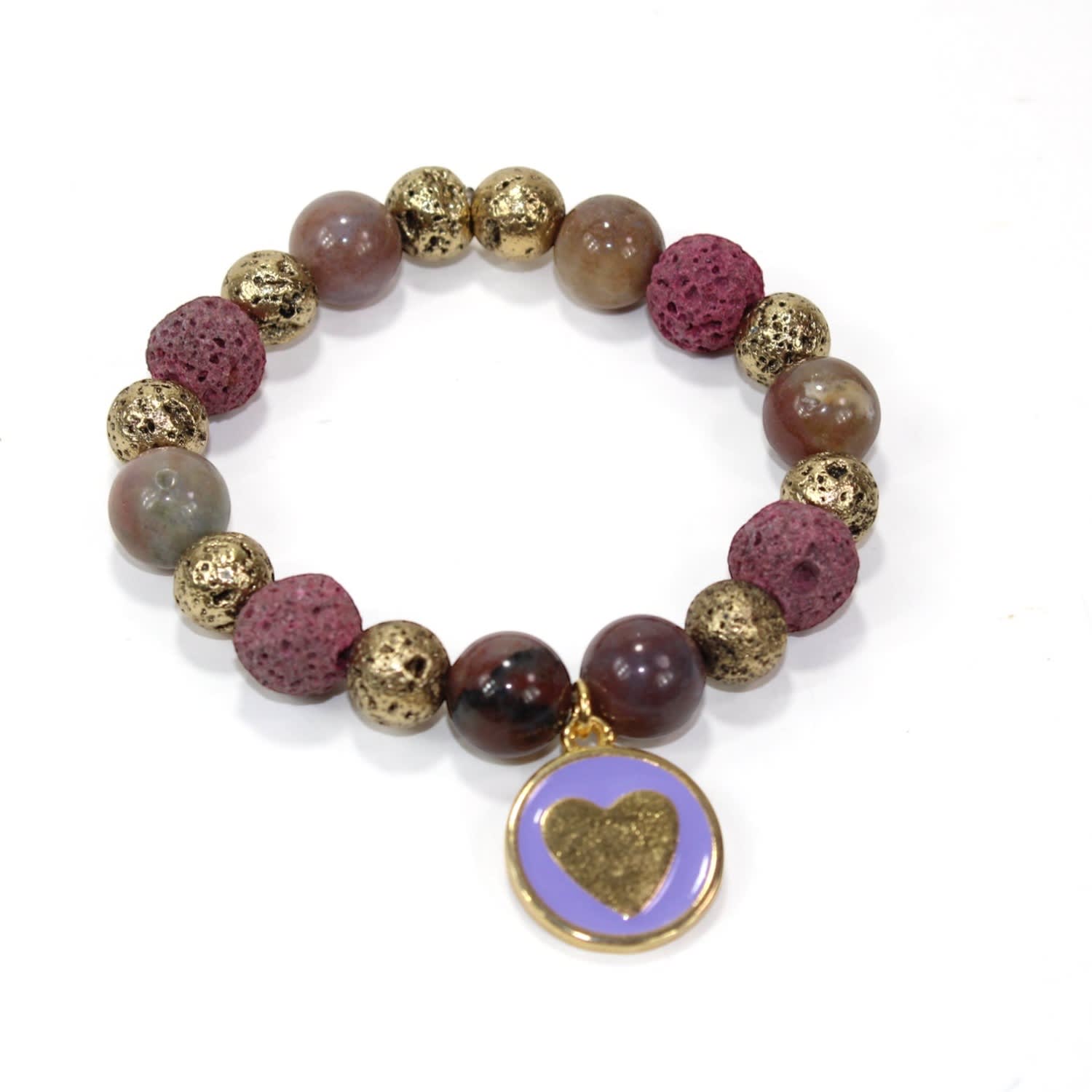Iris Indian Agate Beaded Bracelet