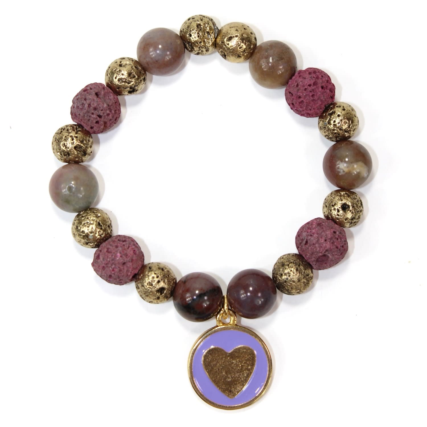 Iris Indian Agate Beaded Bracelet