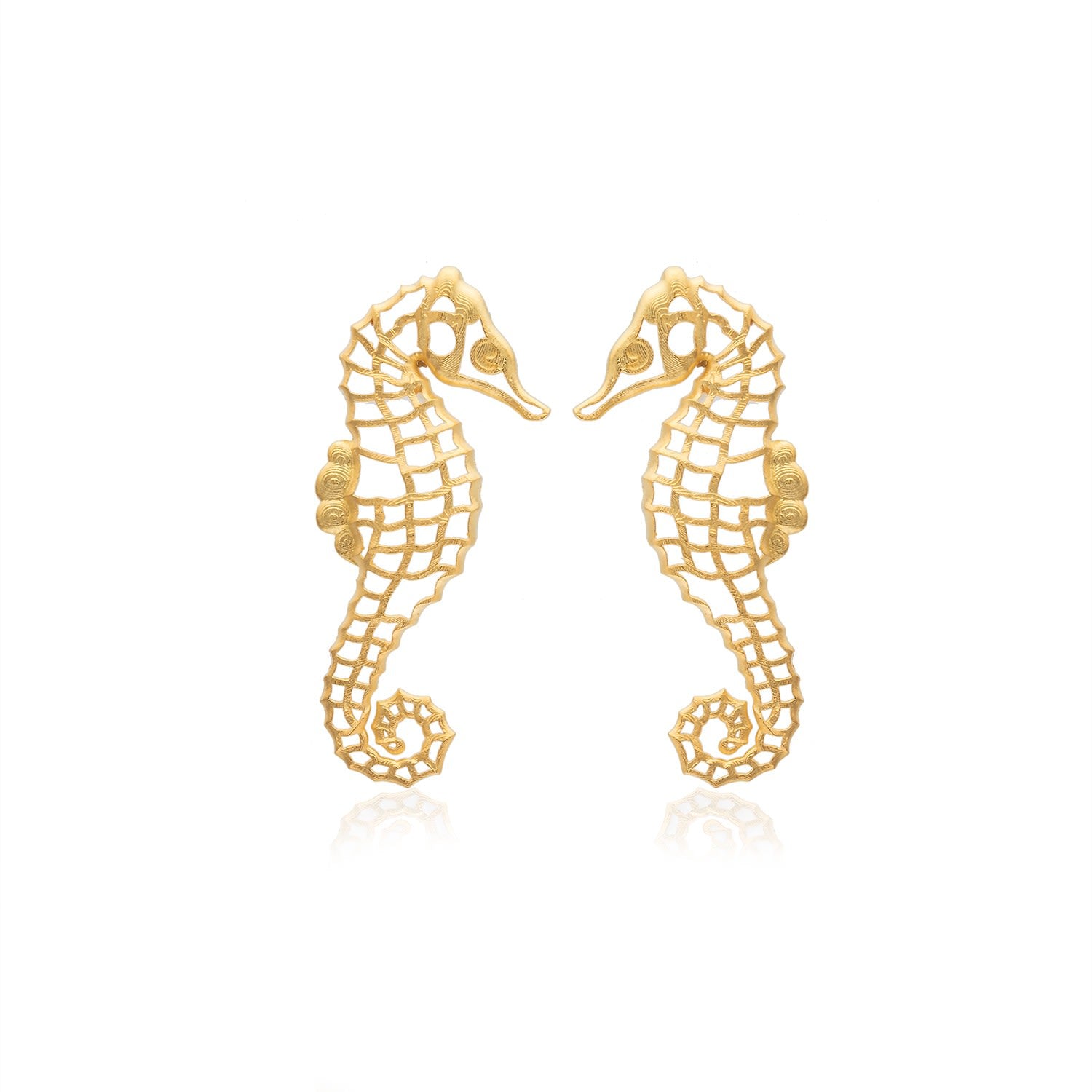 Gold Seahorse Earrings