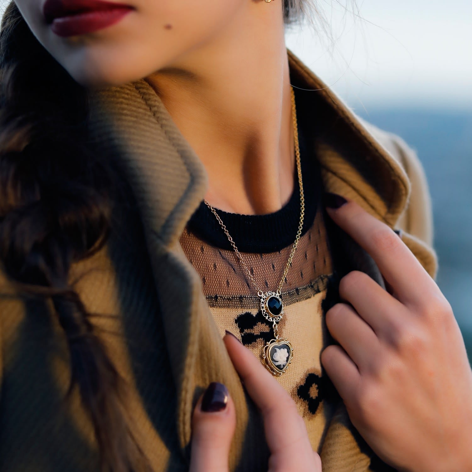 Bouquet Cameo Necklace