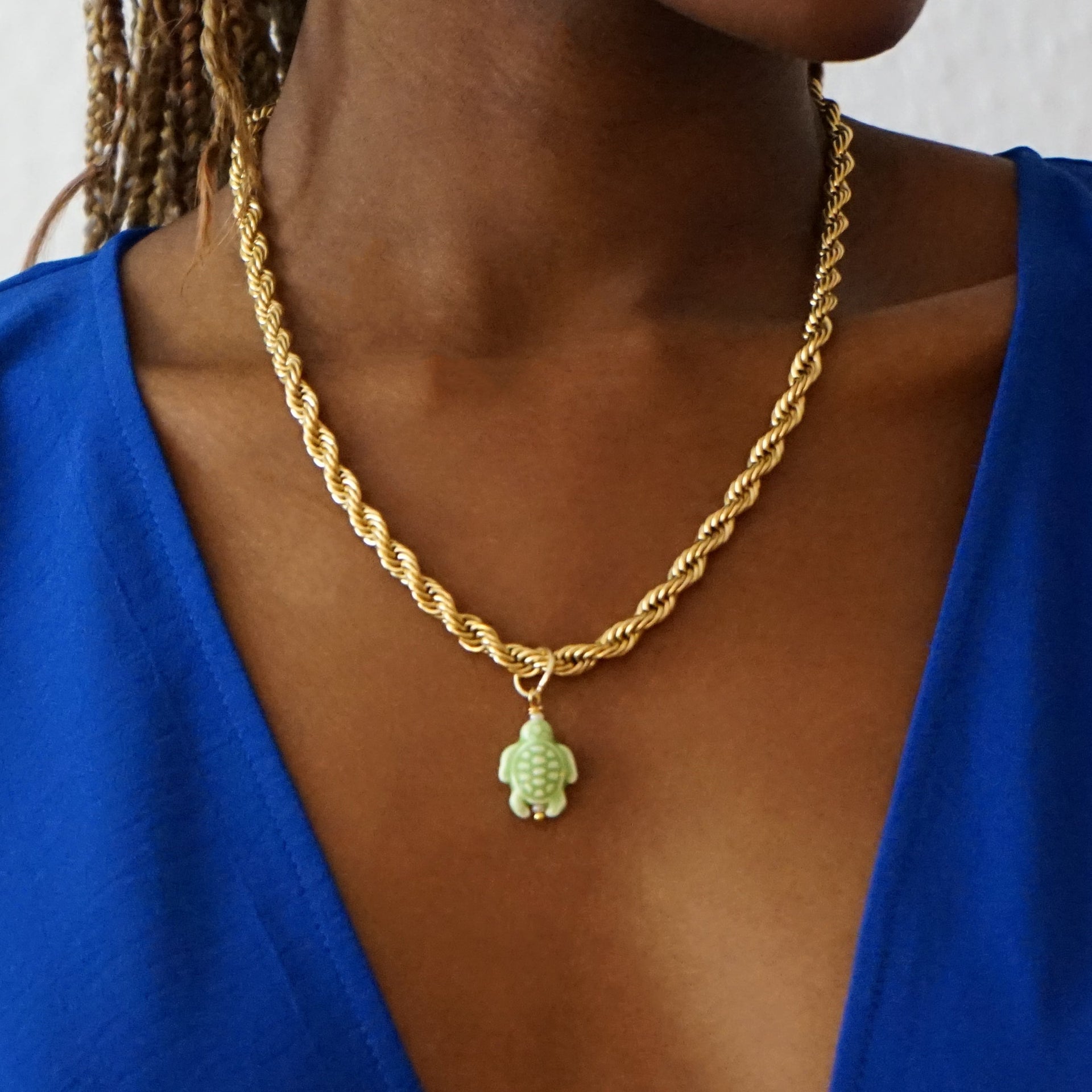 Necklace Ceramic Turtle Wild Life