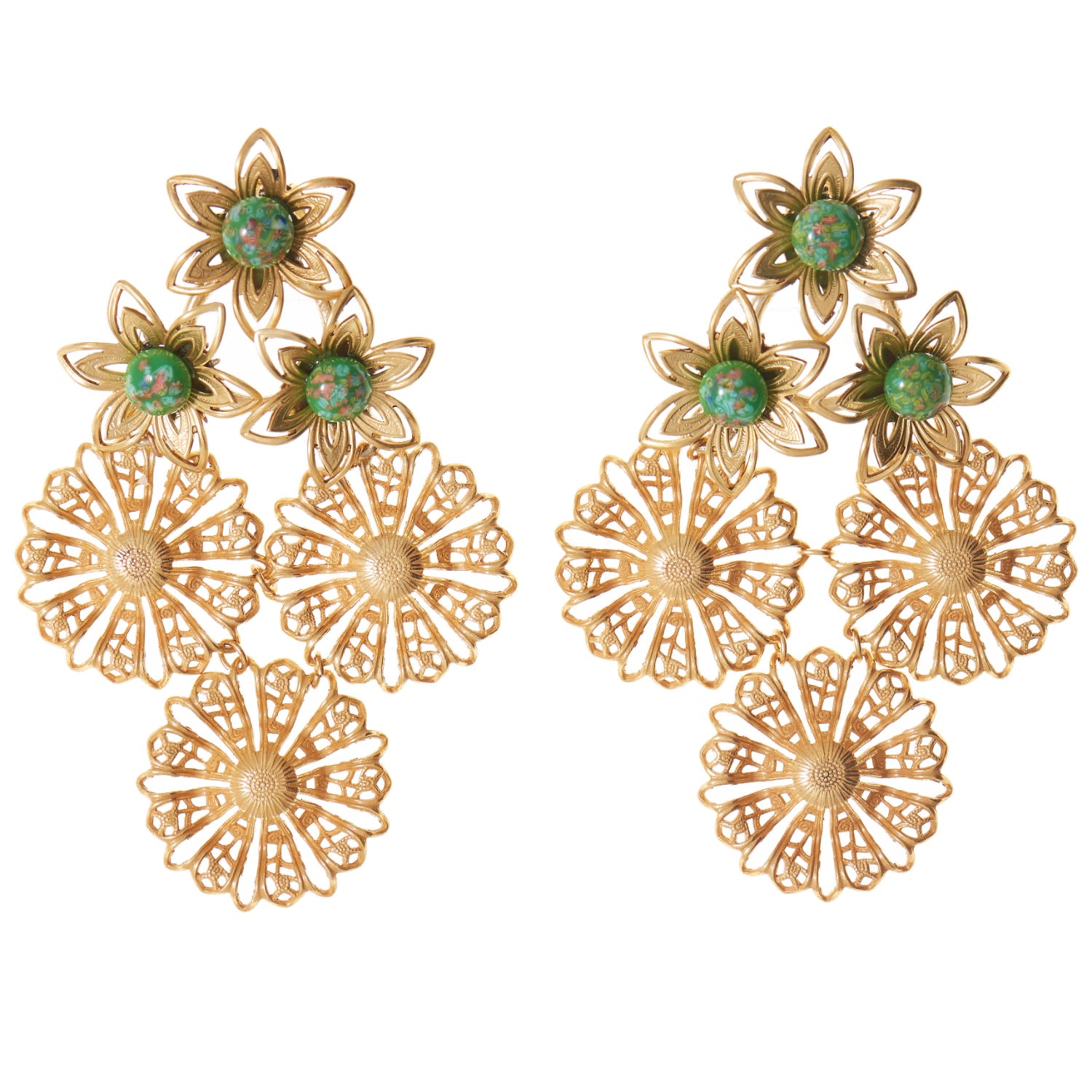 Dahlia Earring In Olive