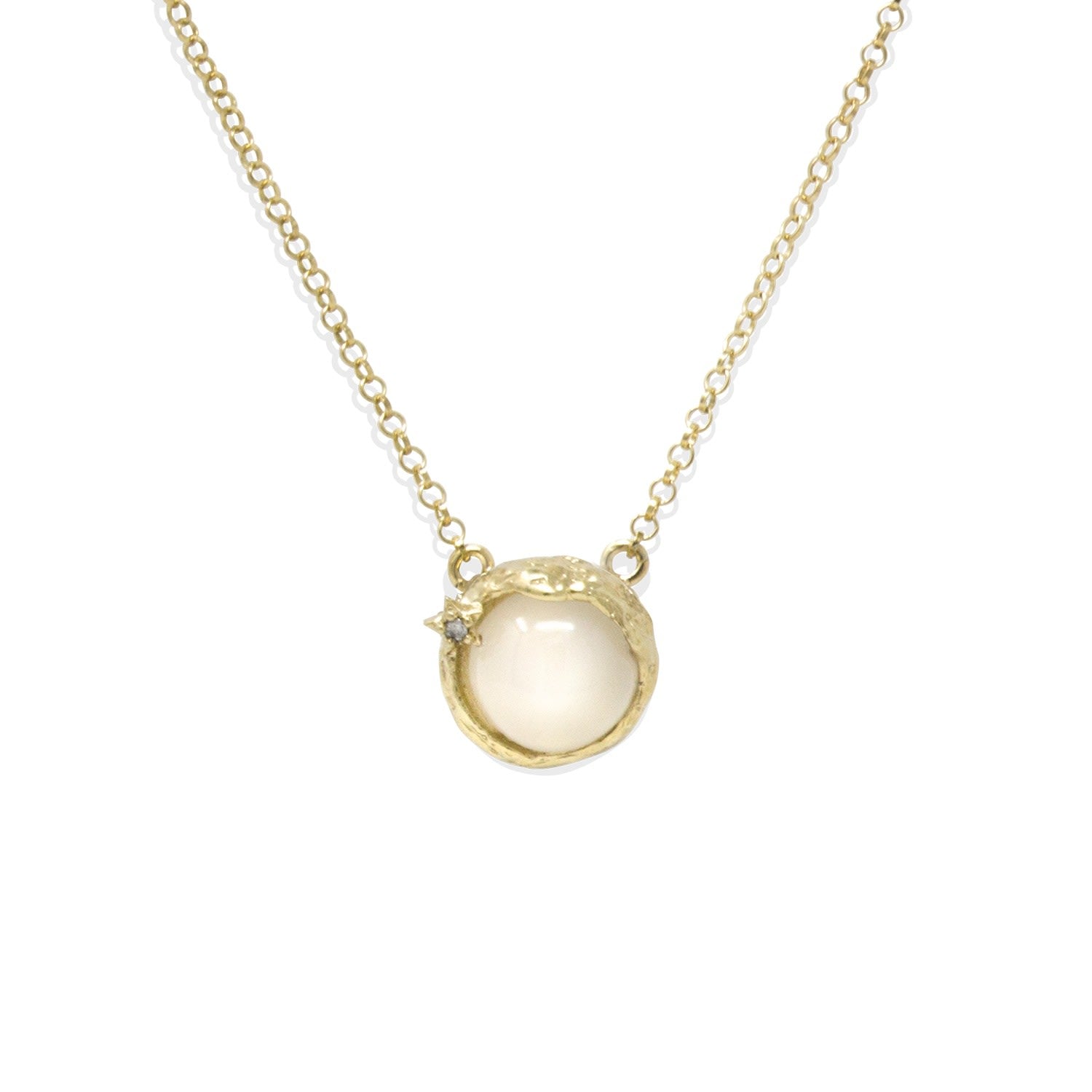 Ad Astra Gold-Plated Moonstone Necklace