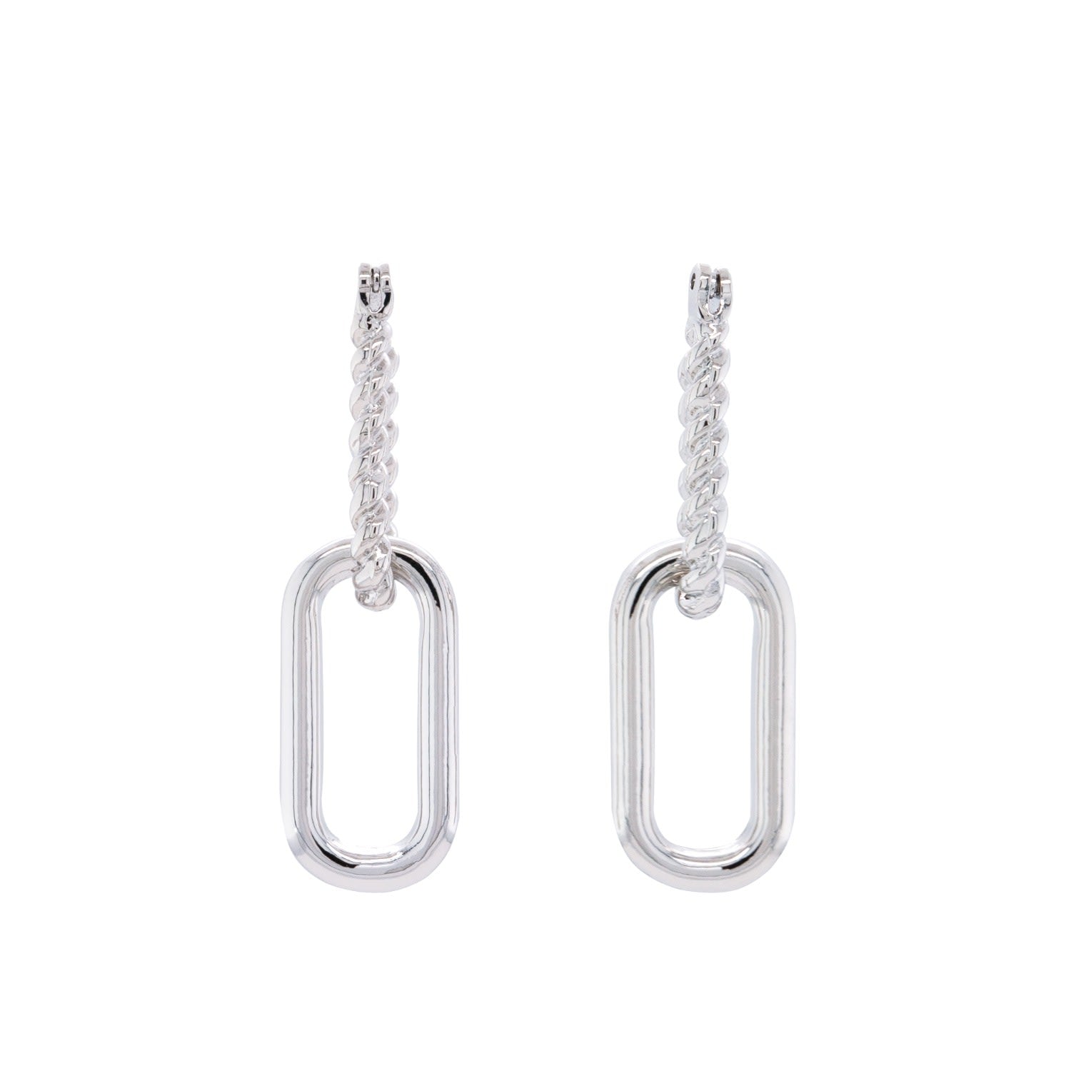 Silver Chain Link Earrings