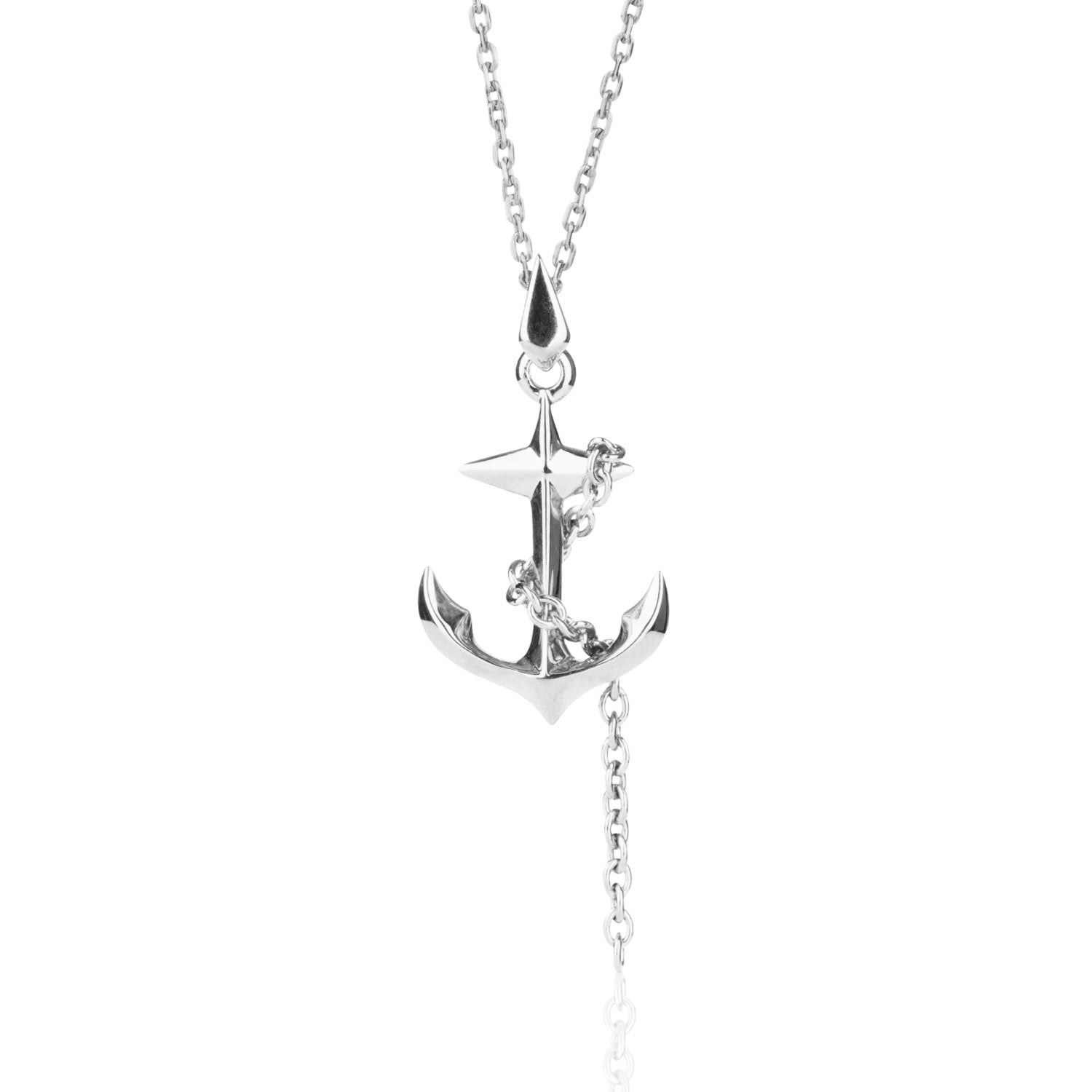 Black Sea Silver Anchor Pendant