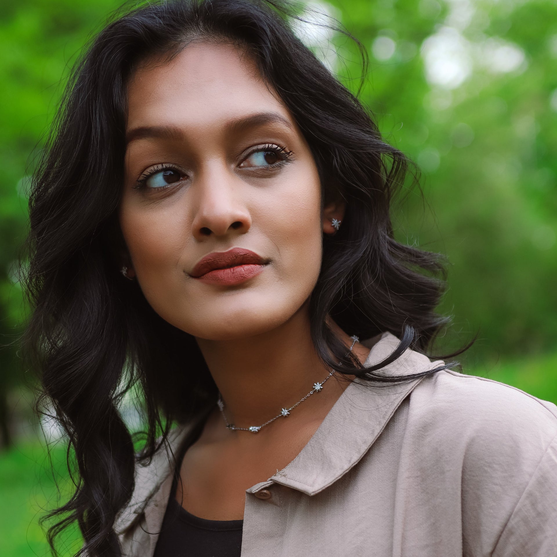 Icelyn Star Choker Necklace | Sterling Silver