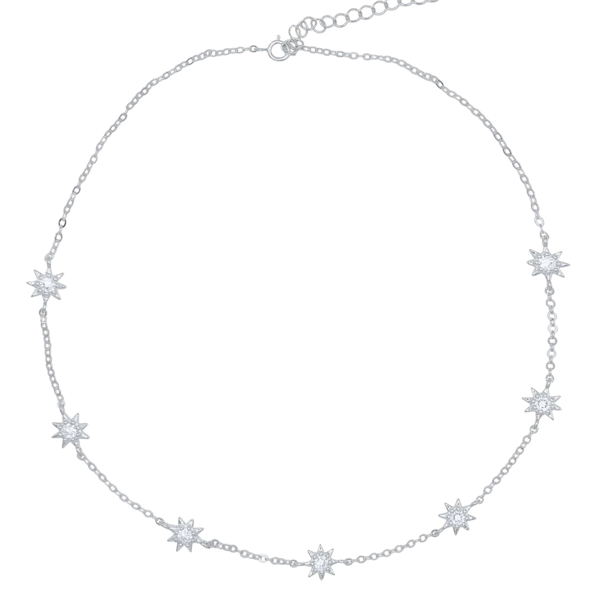 Icelyn Star Choker Necklace | Sterling Silver