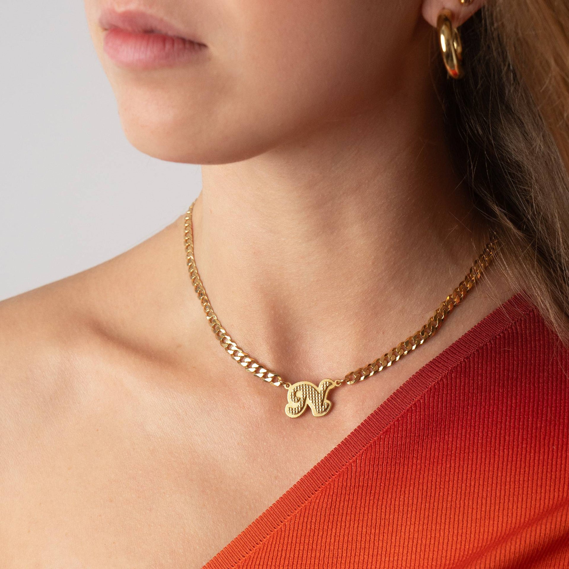 Iconic Double Plated Intial Necklace in 18K Gold Plating