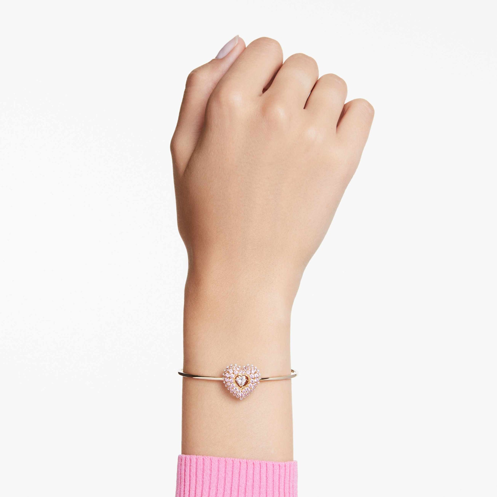 IDYLLIA BANGLE HEART PINK GOLD TONE PLATED
