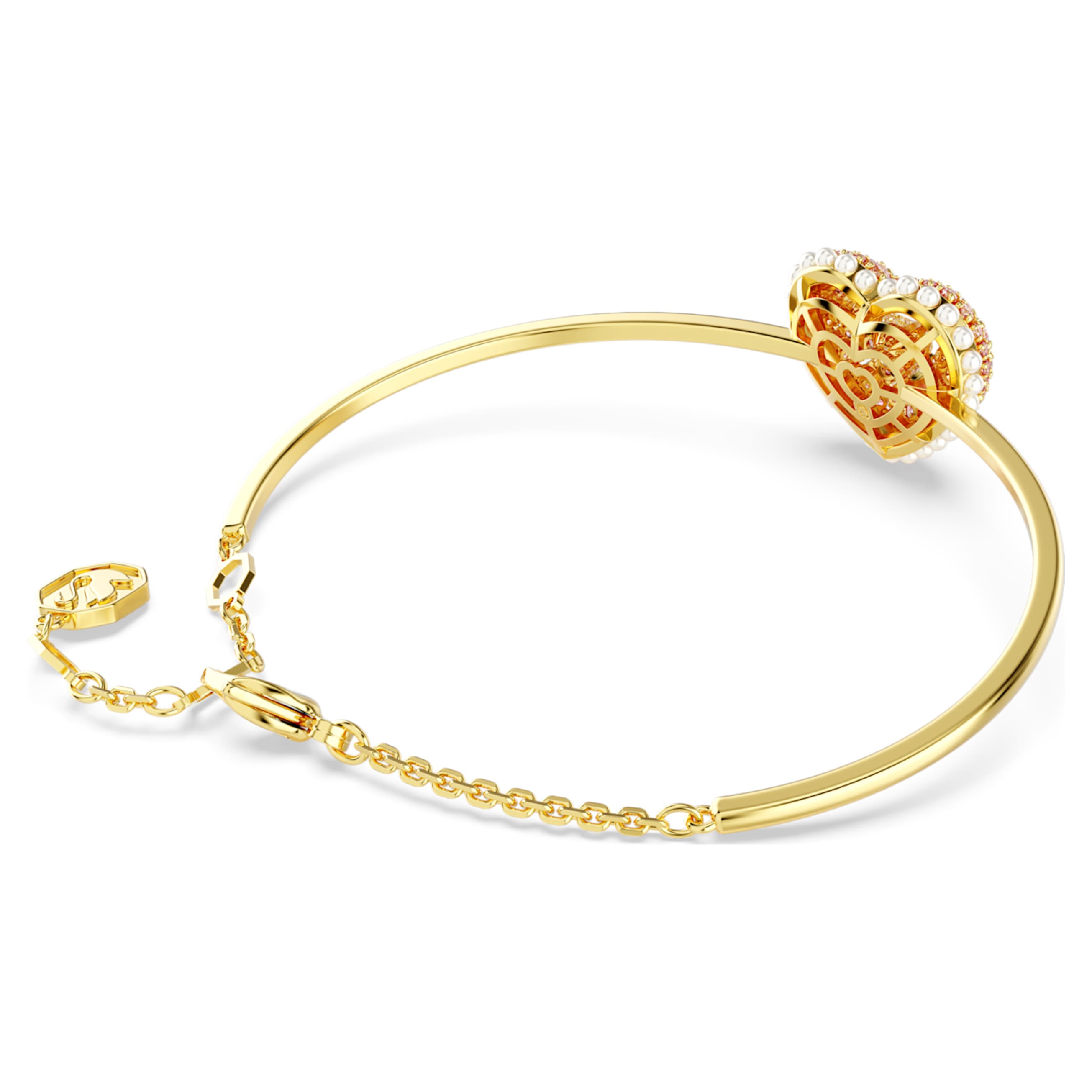 IDYLLIA BANGLE HEART PINK GOLD TONE PLATED