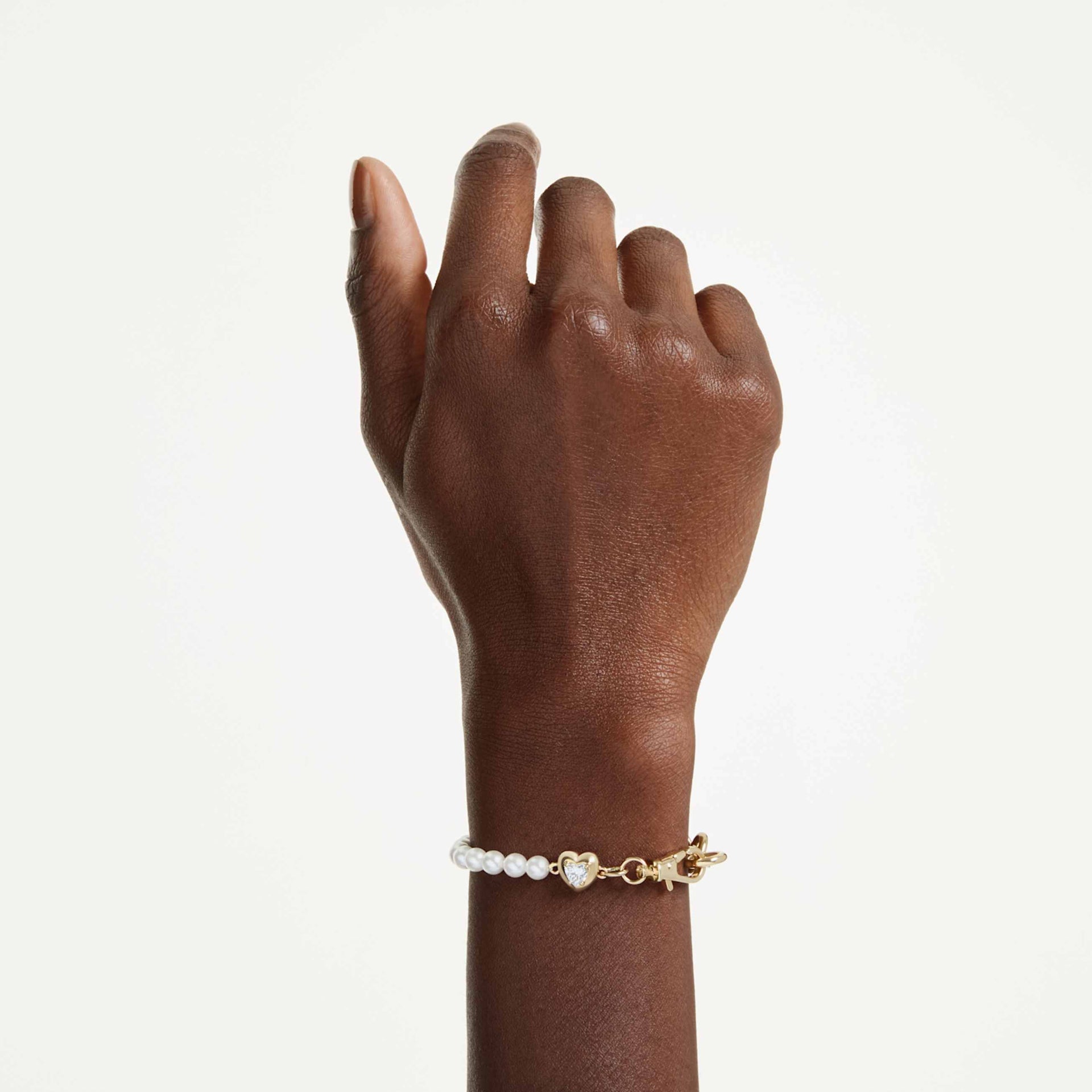 IDYLLIA BRACELET CRYSTAL PEARL WHITE GOLD TONE PLATED