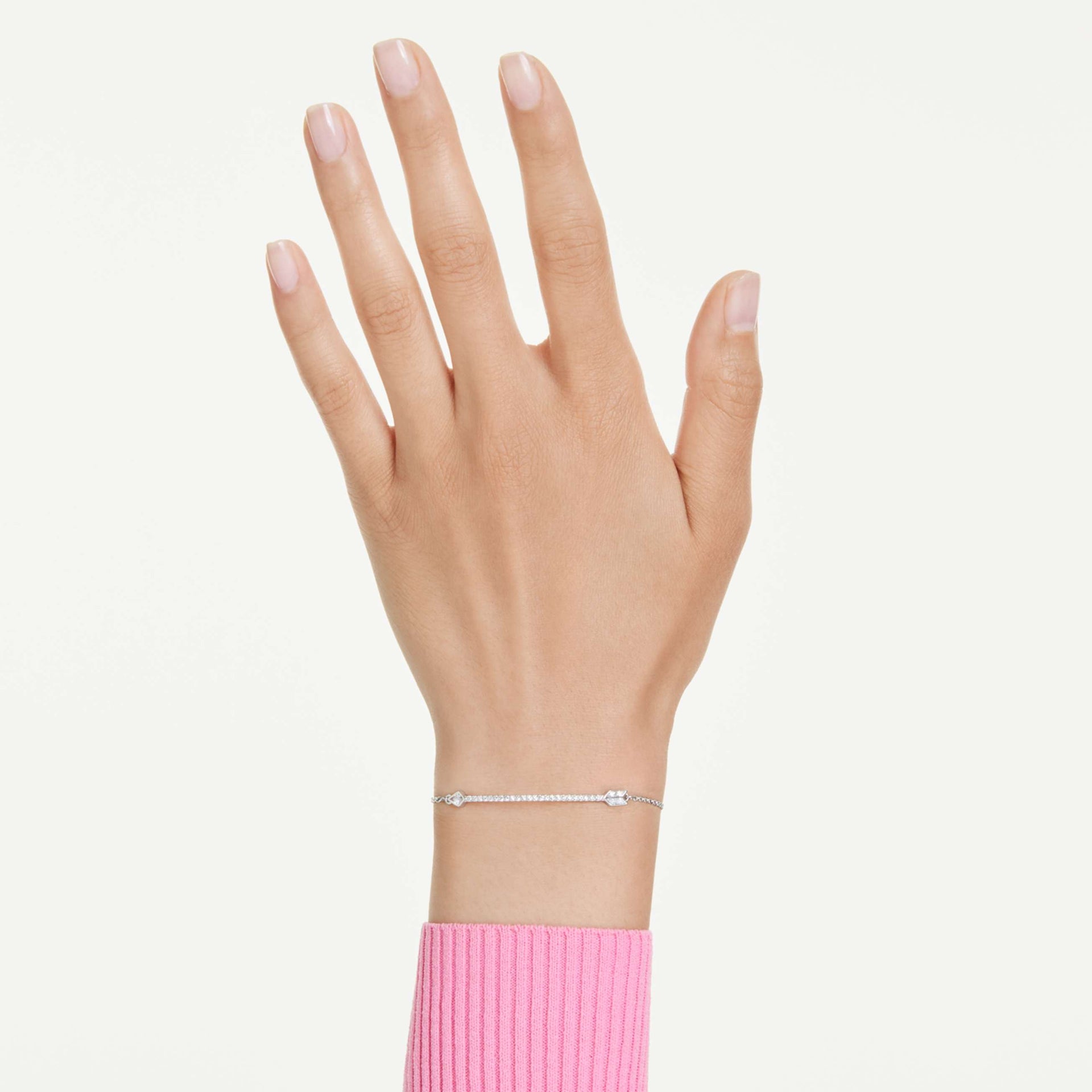 IDYLLIA BRACELET MIXED CUTS ARROW WHITE RHODIUM PLATED