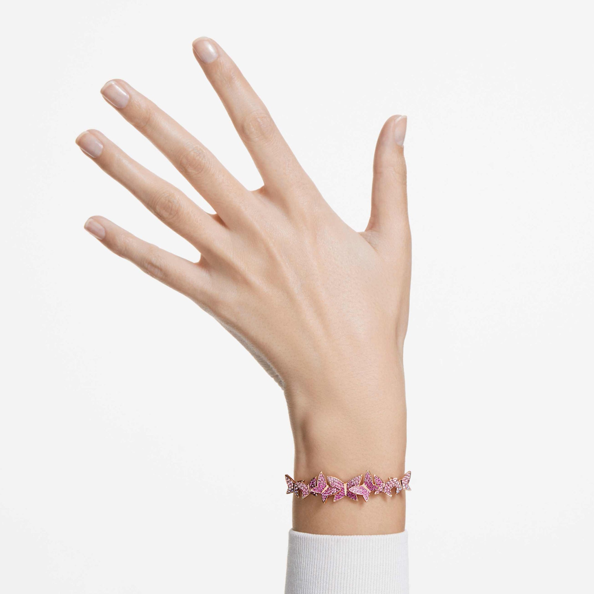 IDYLLIA LILIA BRACELET BUTTERFLY PINK ROSE GOLD TONE PLATED