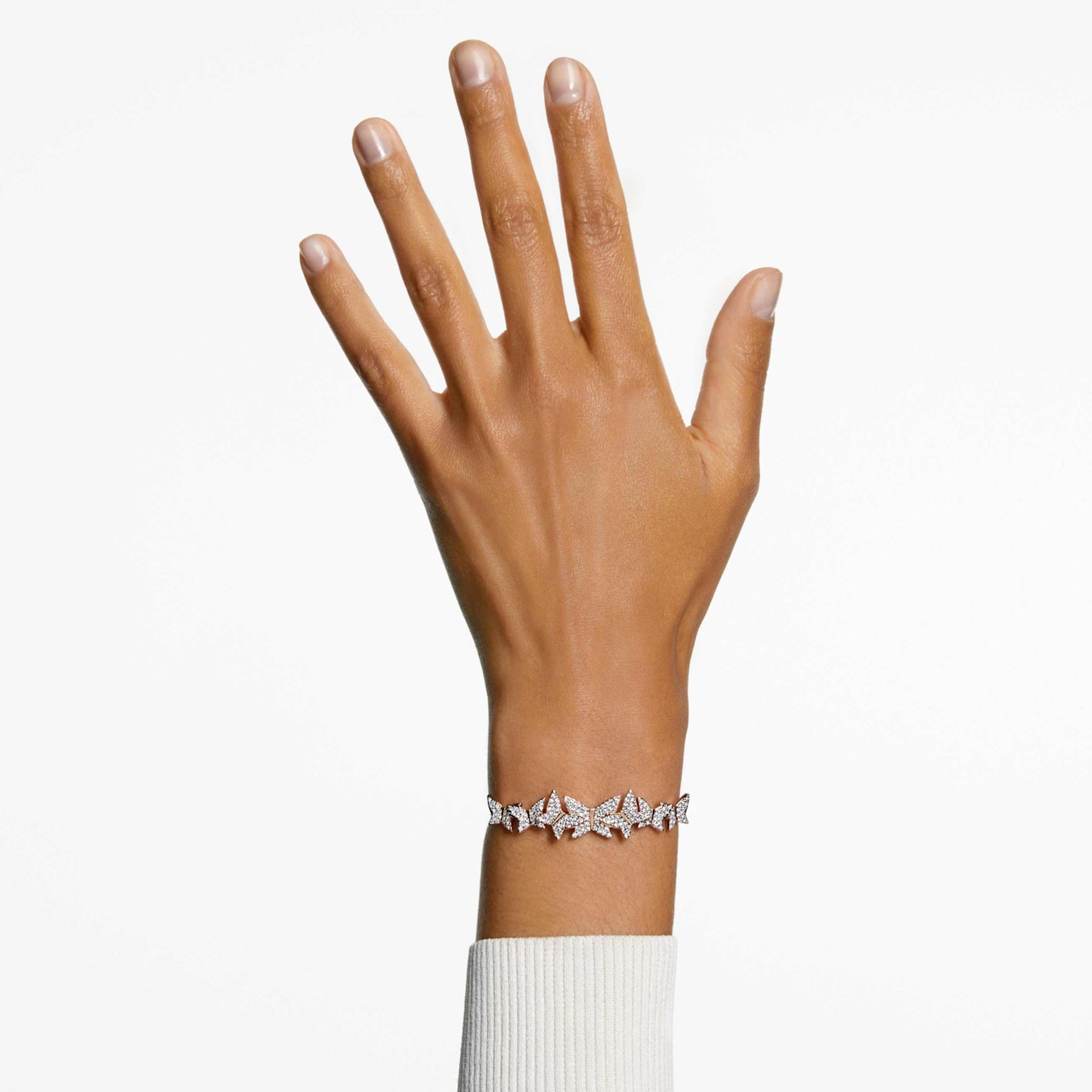 IDYLLIA LILIA BRACELET BUTTERFLY WHITE ROSE GOLD TONE PLATED