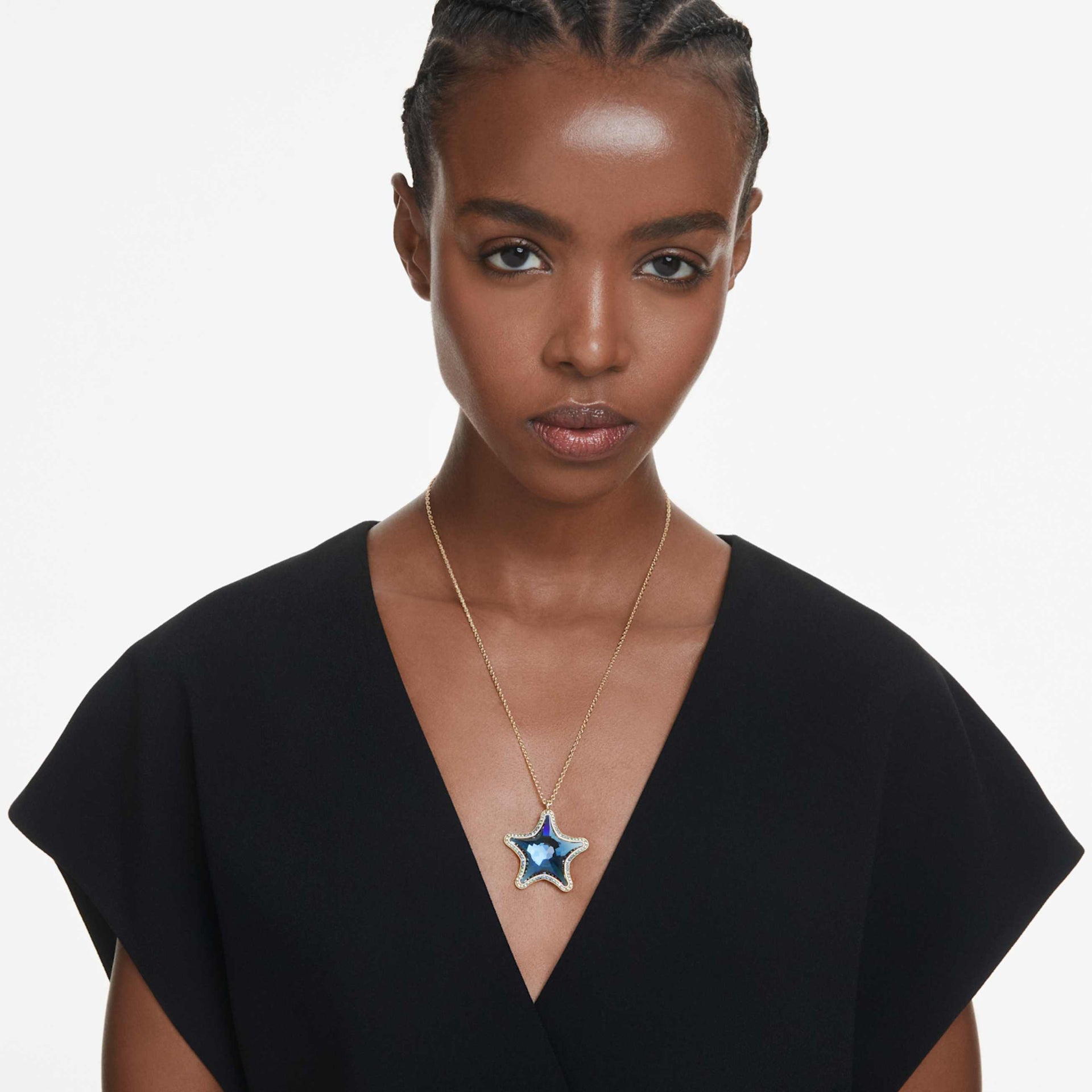 IDYLLIA SCS PENDANT STARFISH BLUE GOLD TONE PLATED