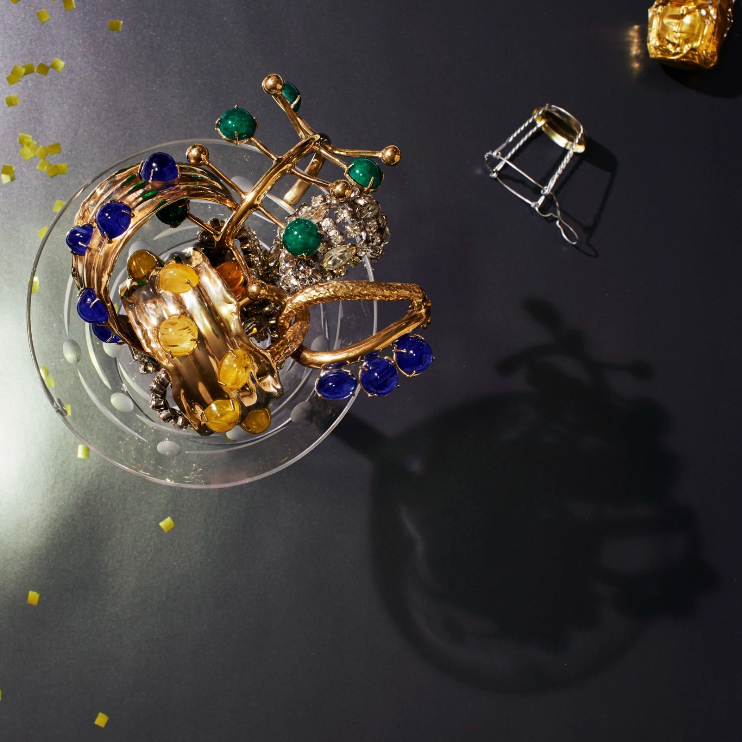 Cybill Cuff In Citrine Glass