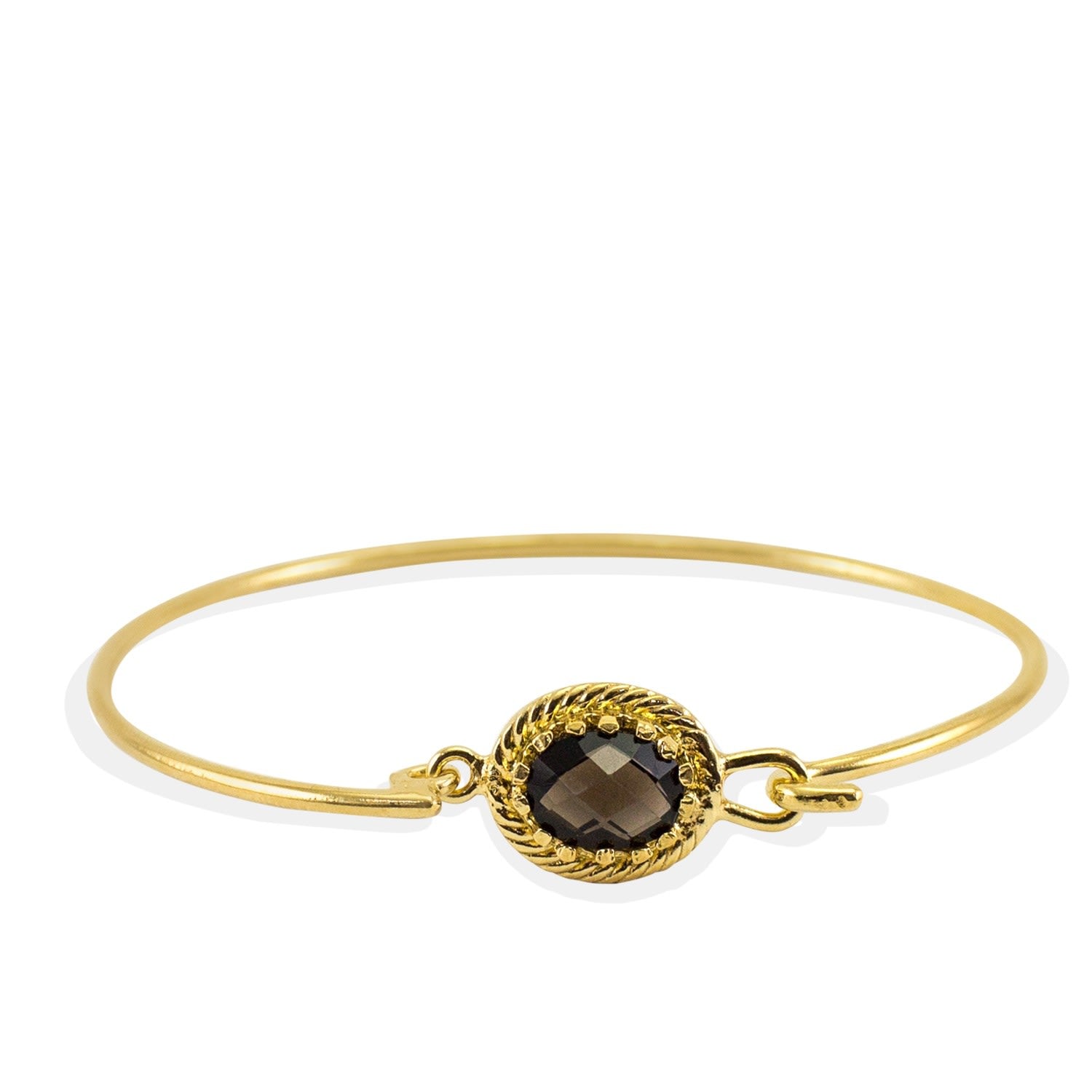Luccichio Smoky Quartz Cuff Bracelet