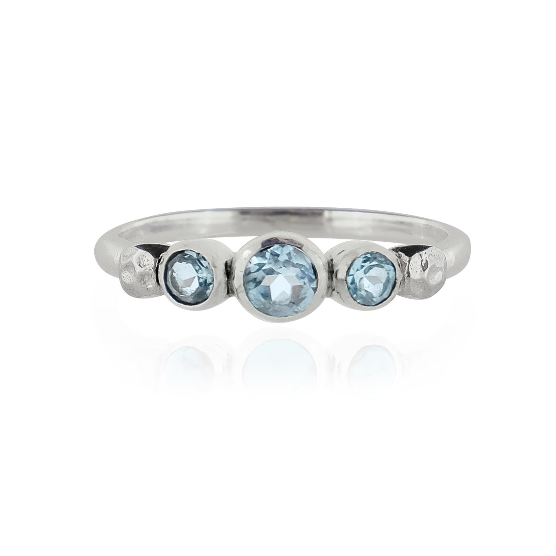 Lakshmi Silver Ring - Blue Topaz