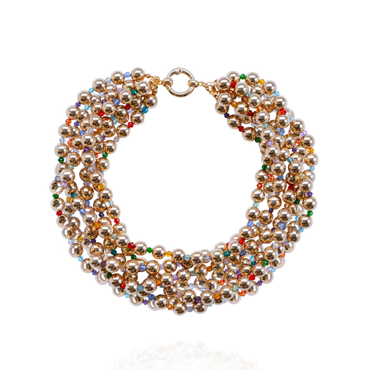 Ilka Necklace Stack In Gold Gumdrop