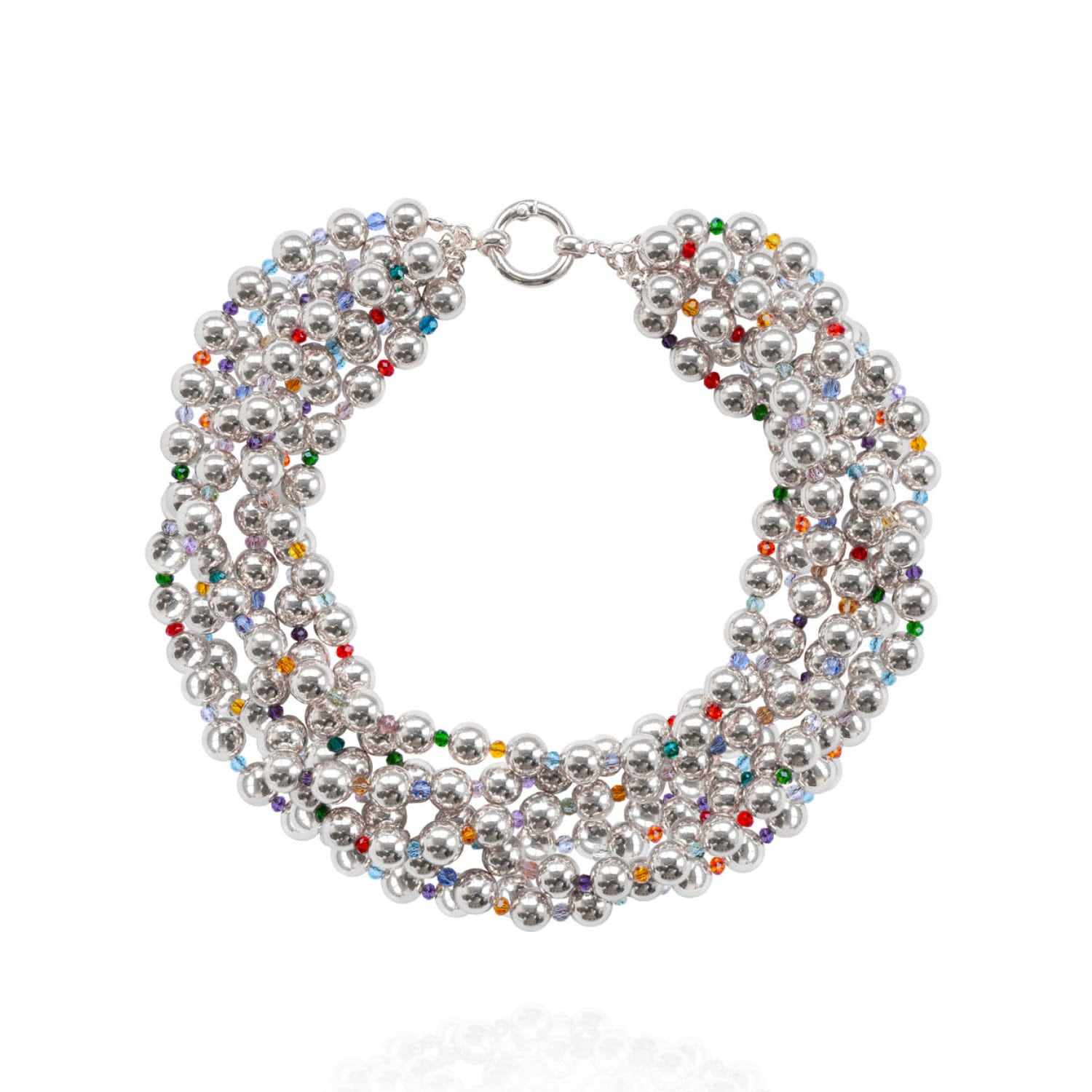 Ilka Necklace Stack In Silver Sweetness