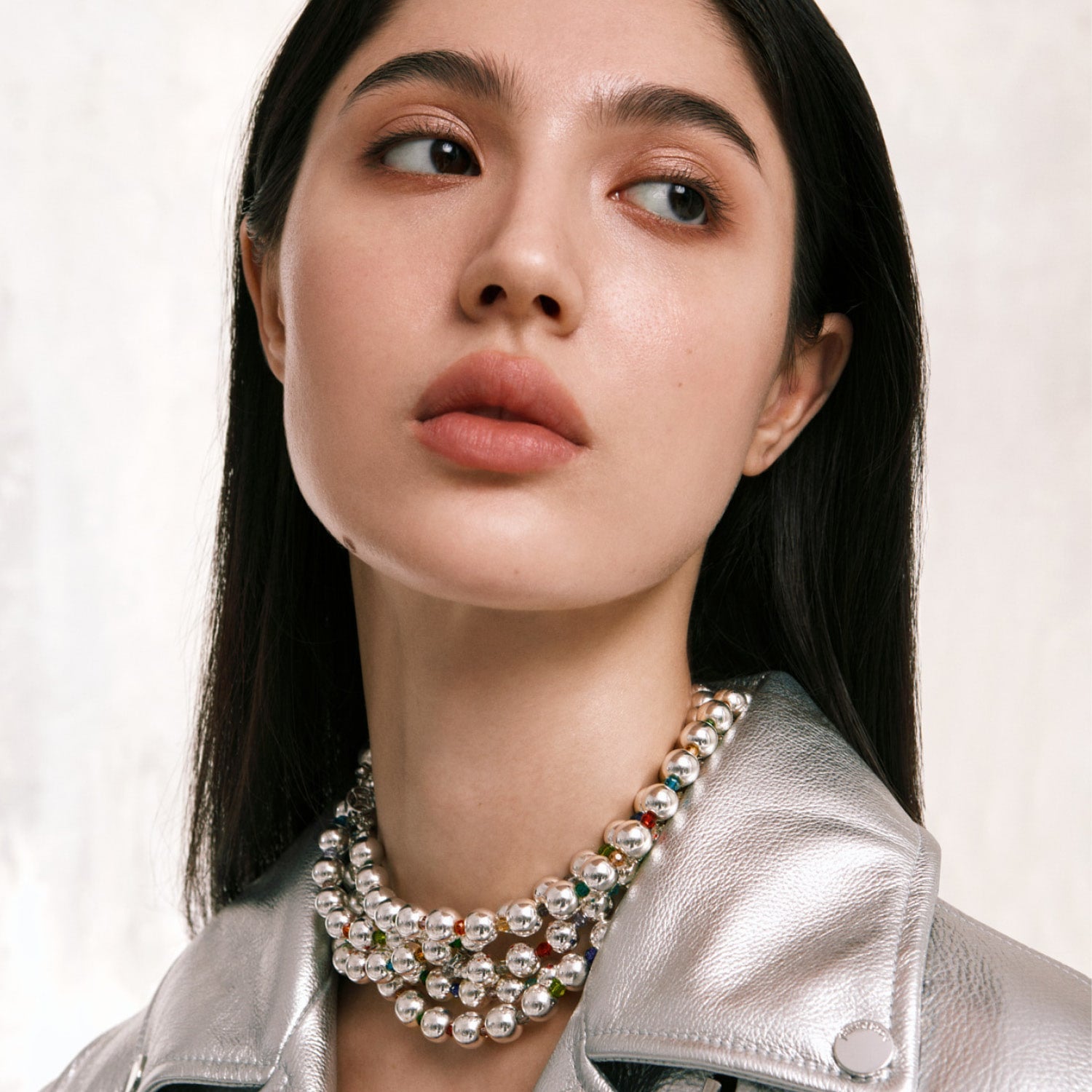 Ilka Necklace Stack In Silver Sweetness