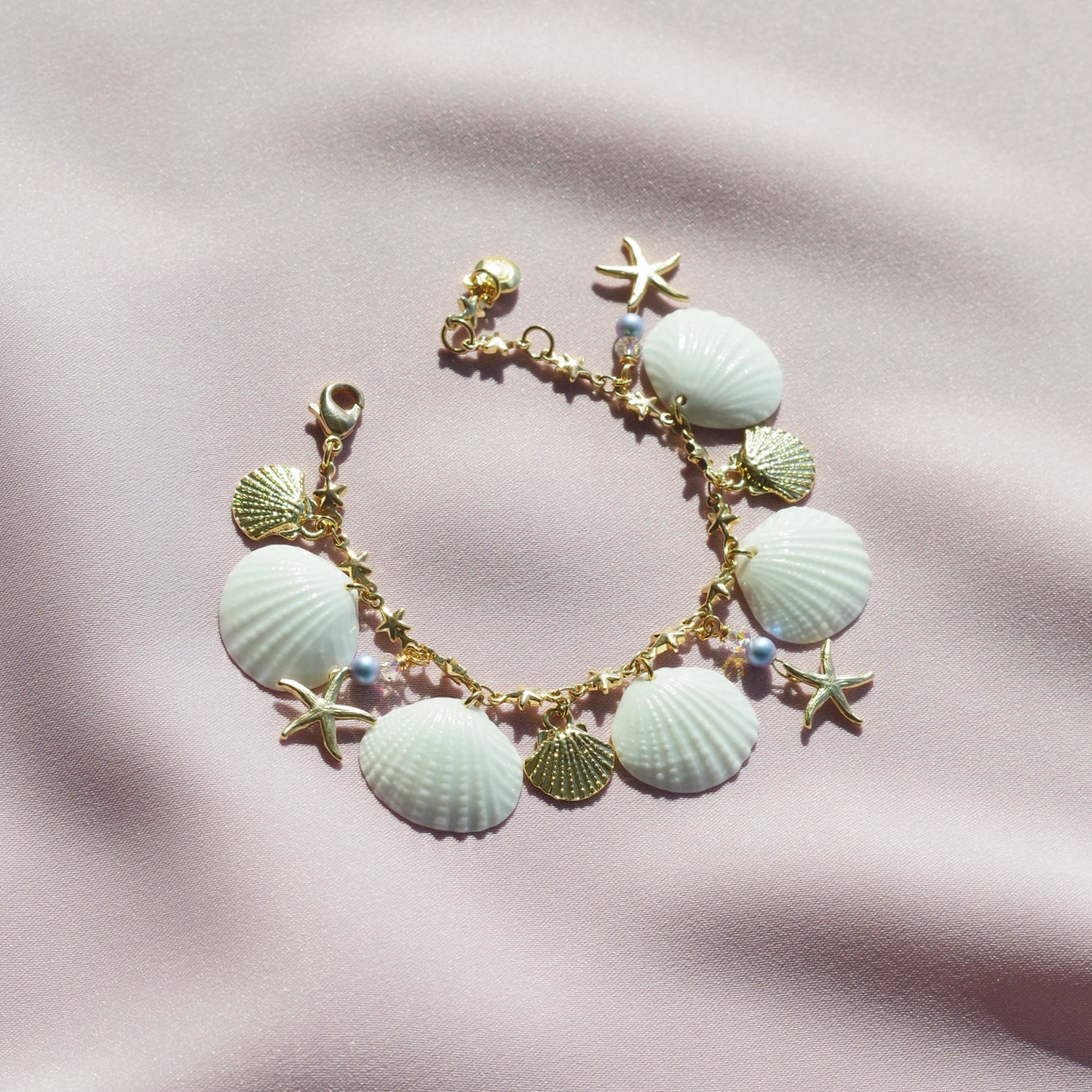 Little Mermaid Porcelain Seashell Bracelet