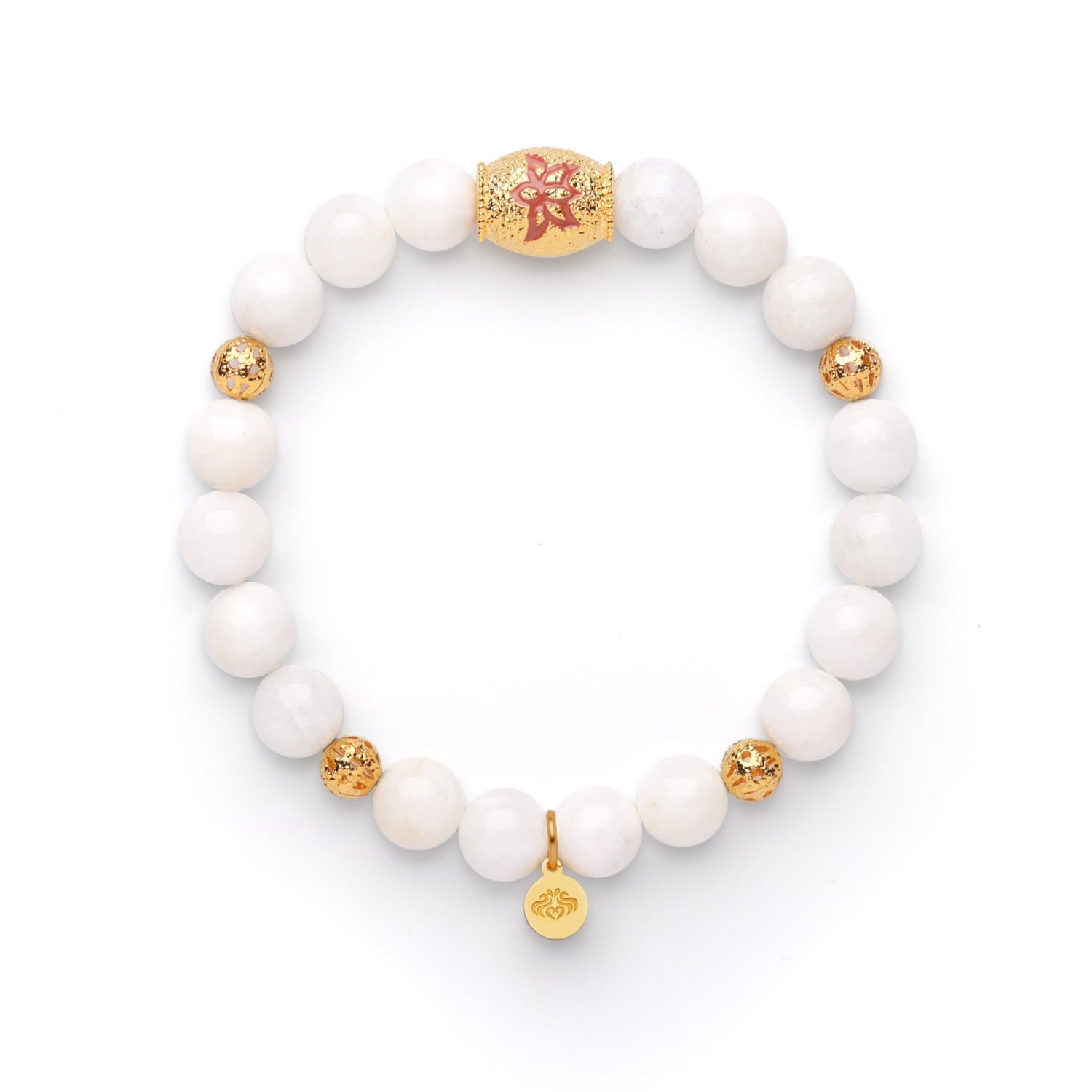 Illumination And Creativity Lotus Beaded Moonstone Bracelet