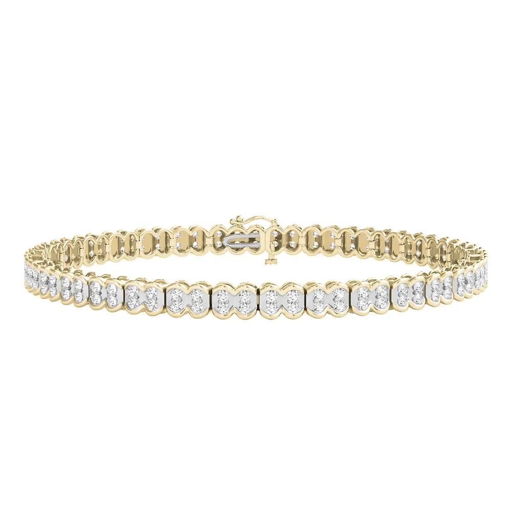 1 CT. Tw. Diamond Bracelet 10K Yellow Gold