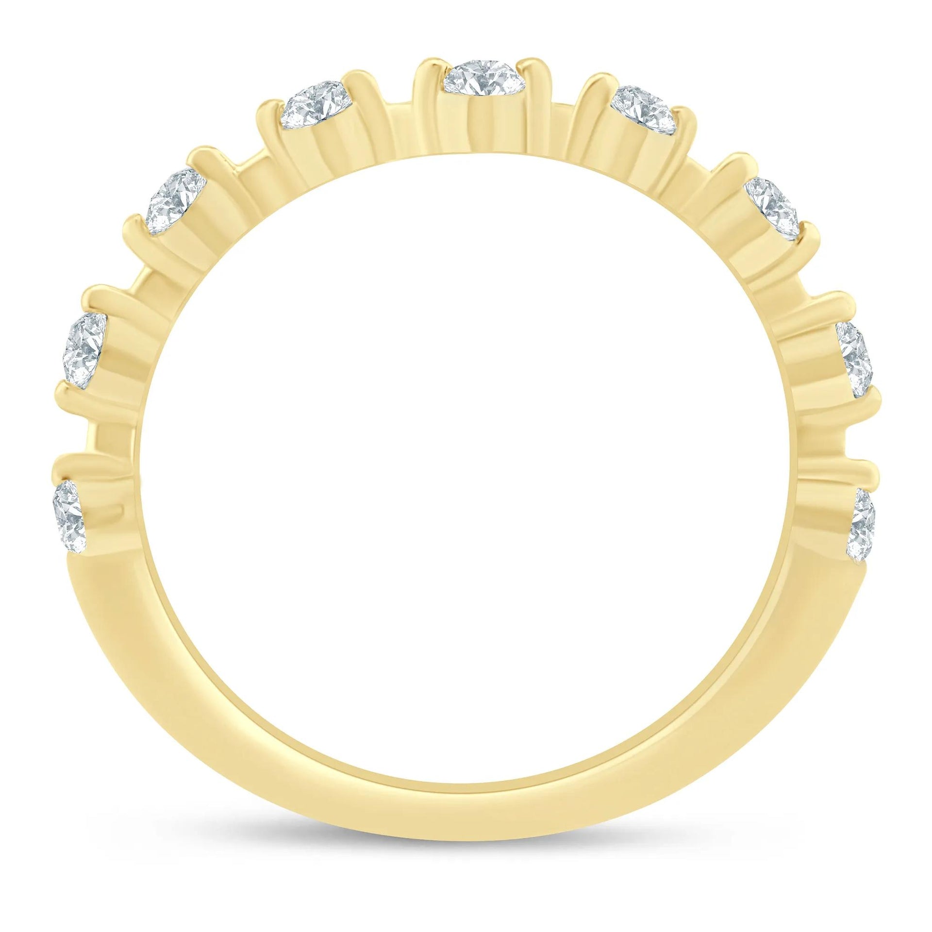 1/3 CT. Tw. Lab Grown Diamond Contour Enhancer 14K Yellow Gold Ring Size 9 1.5mm