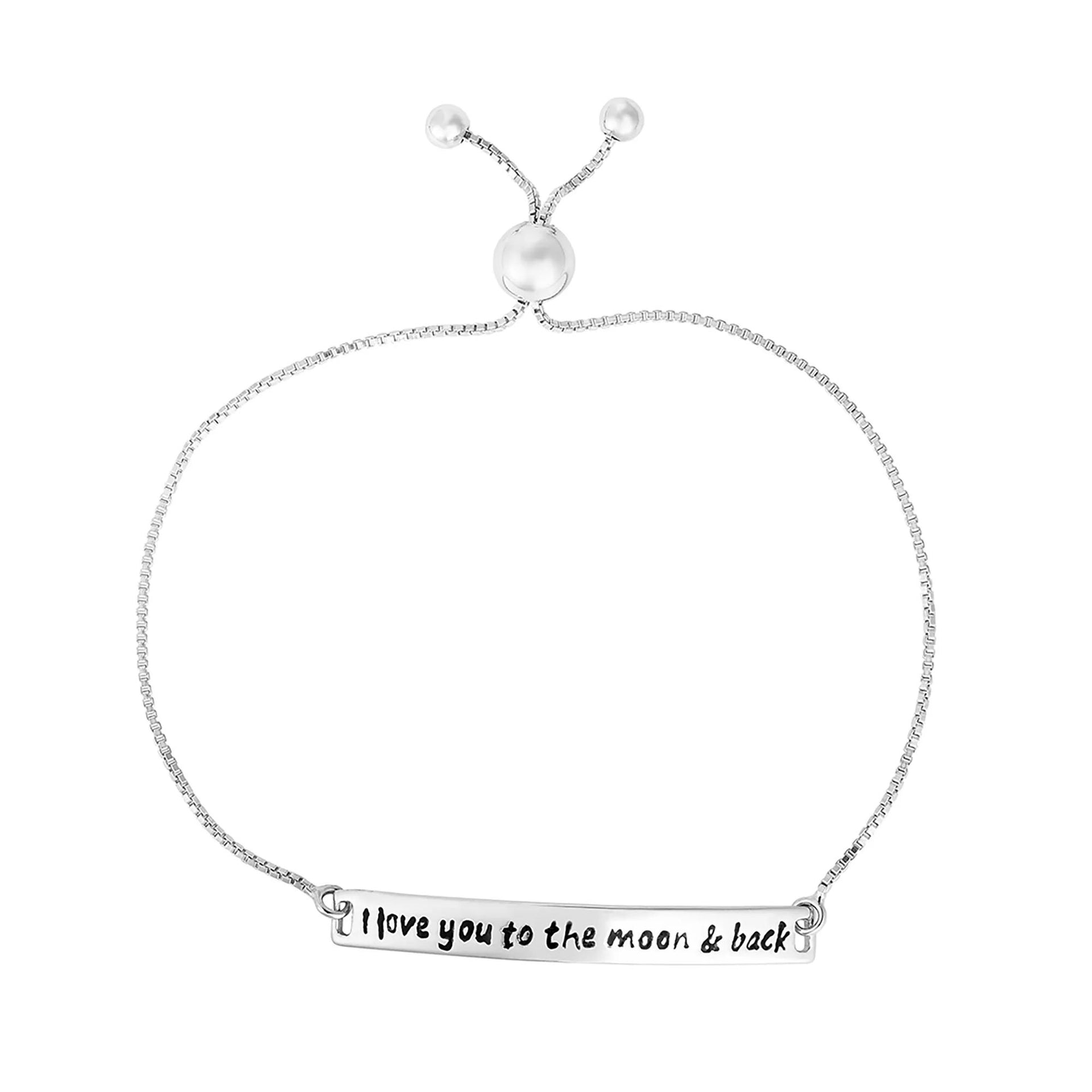 Bar Bolo Bracelet .925 Sterling Silver White Size 9.25"