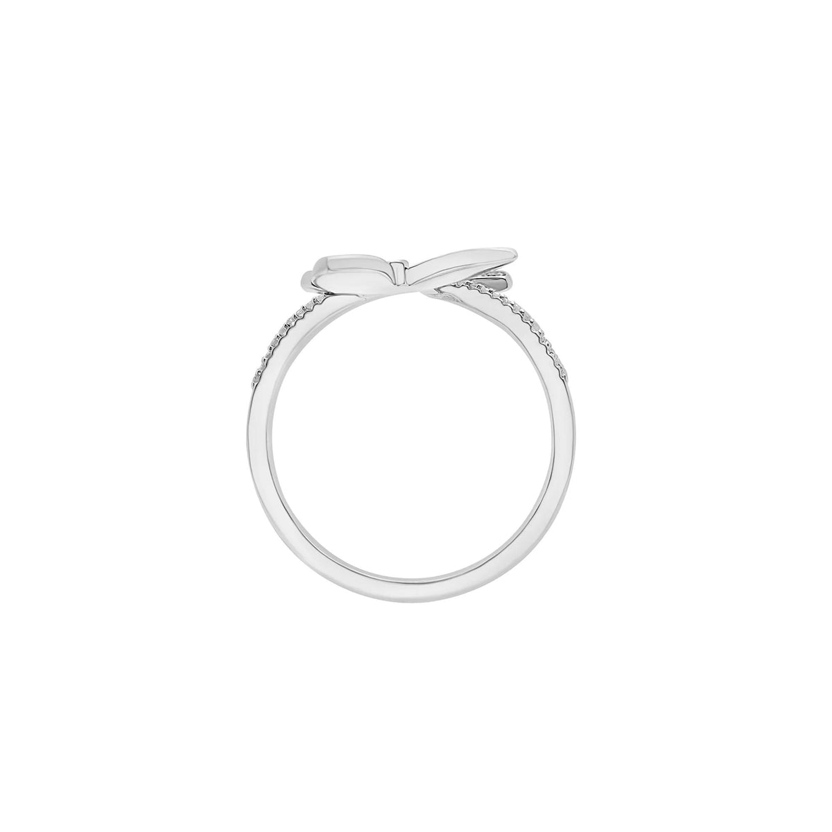 1/2 CT. Tw. Black and White Diamond Butterfly Ring .925 Sterling Silver Size 9 1mm