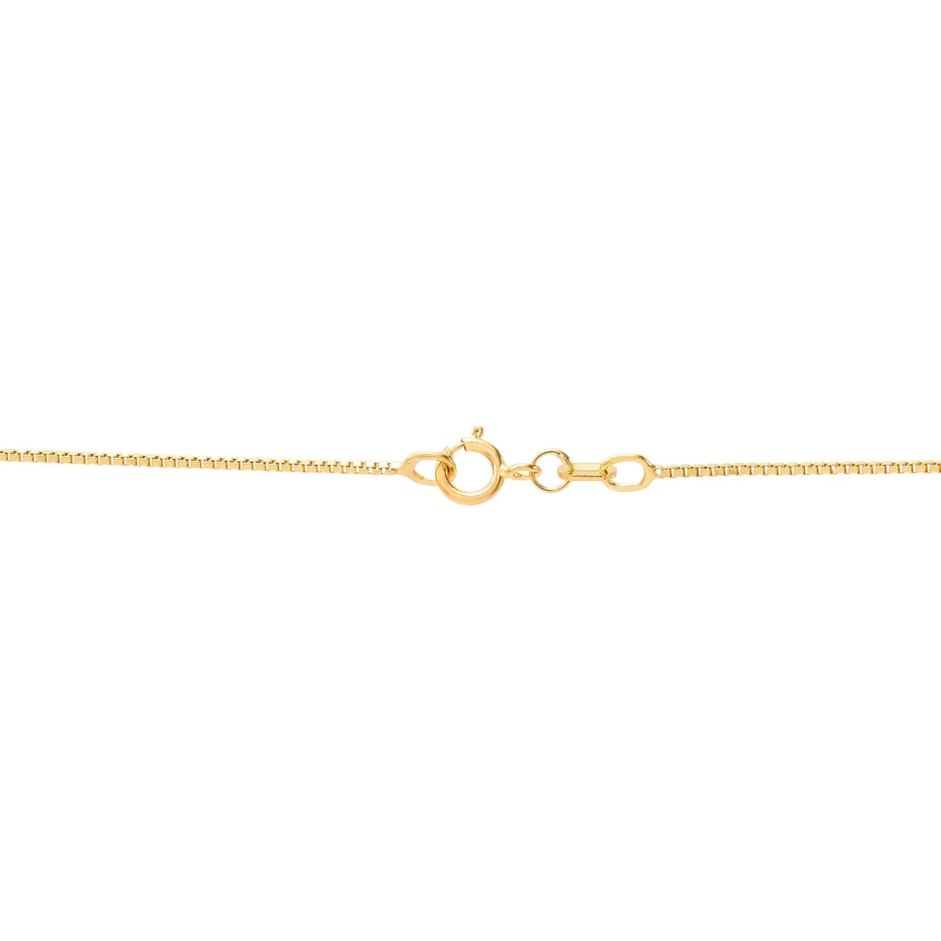 Box Chain 14K Yellow Gold Necklace Size 18"