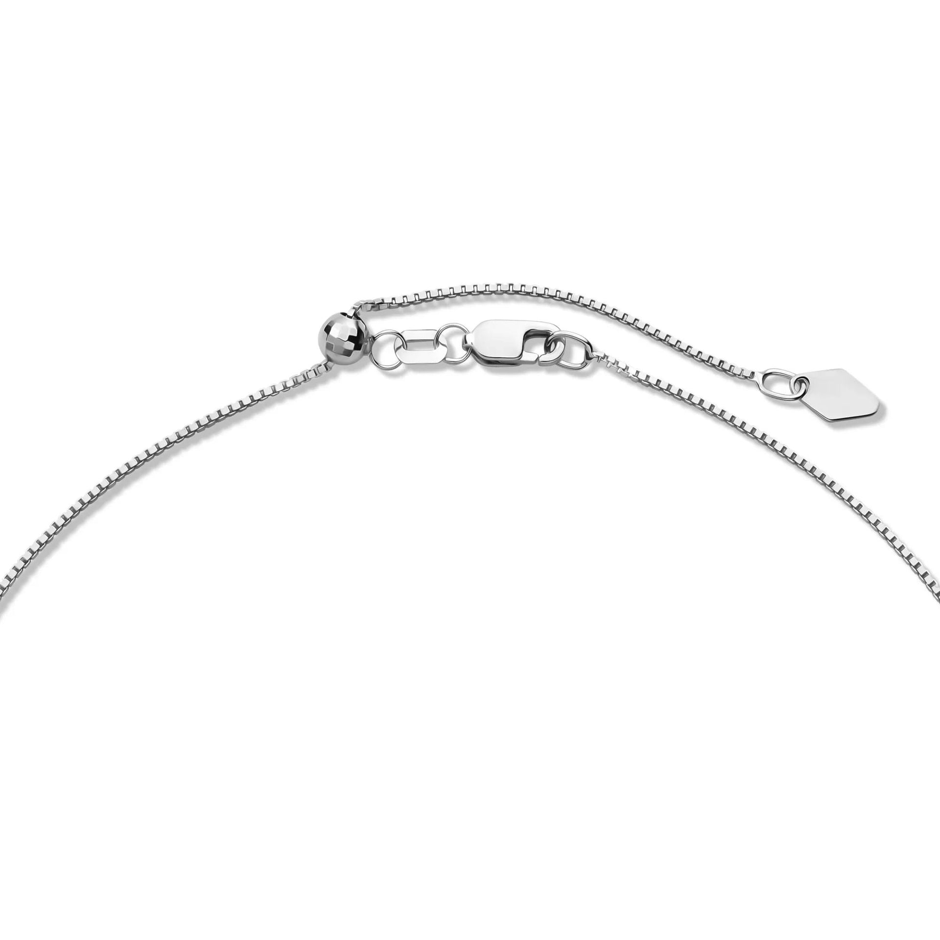 Box Chain 14K White Gold . Necklace Size 20"