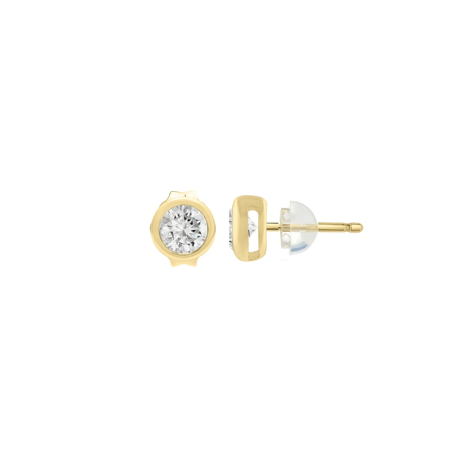 Children’s Cubic Zirconia Stud Earrings 14K Yellow Gold