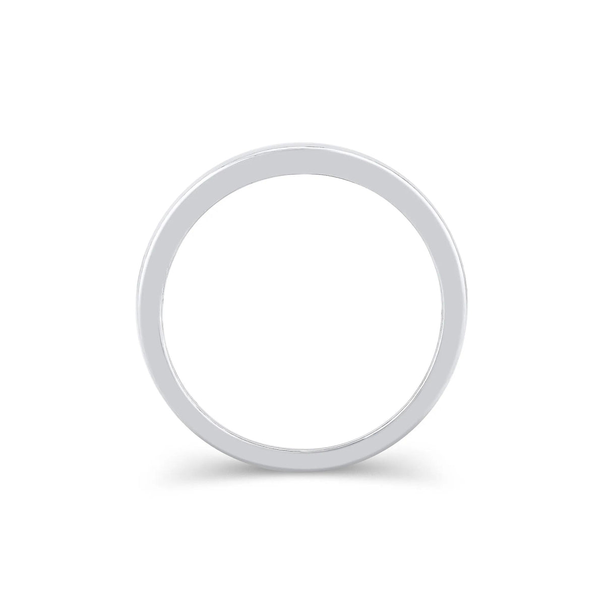 Contour Wedding Band Ring 14K White Gold Size 10 2.5mm