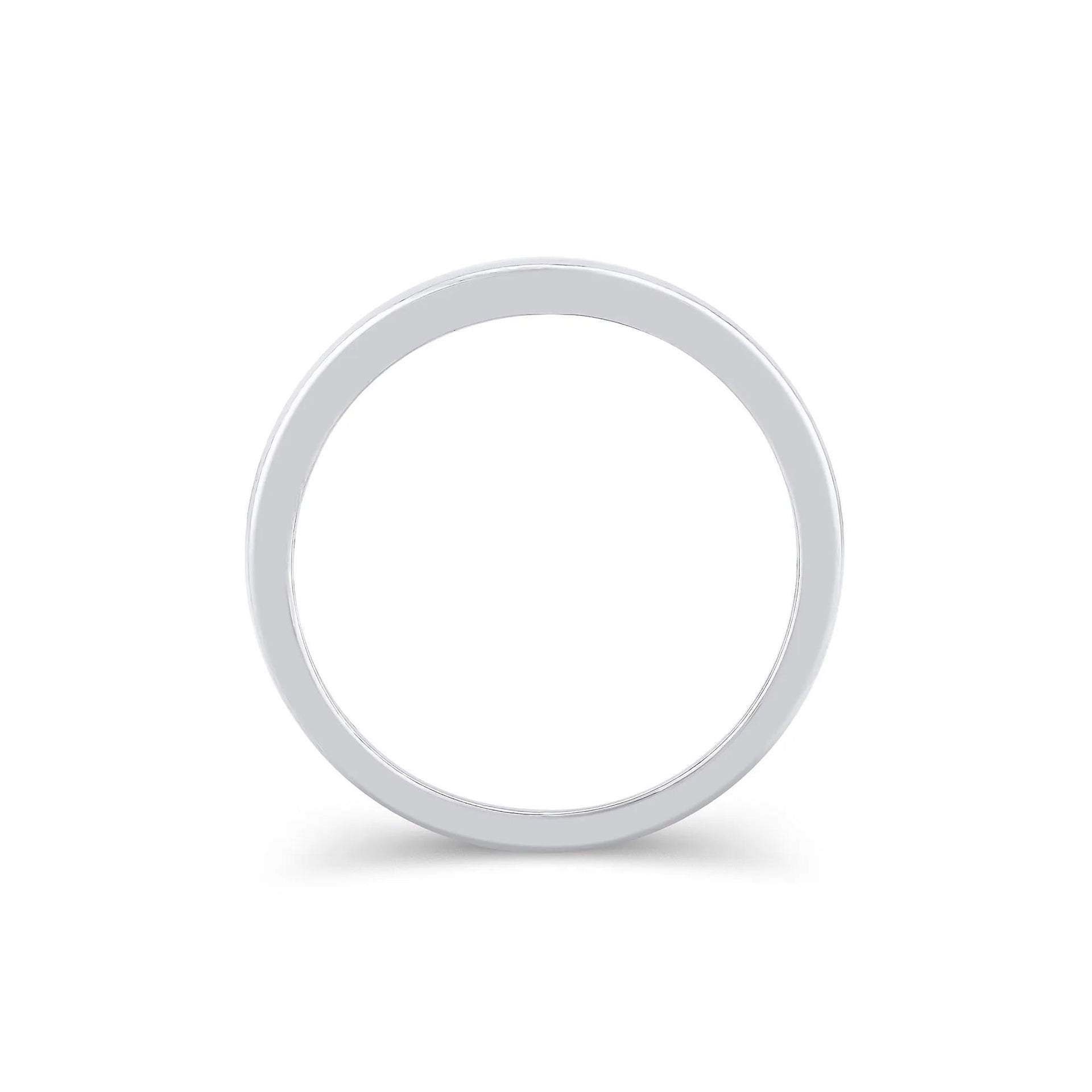 Contour Wedding Band Ring 14K White Gold Size 9 2.5mm