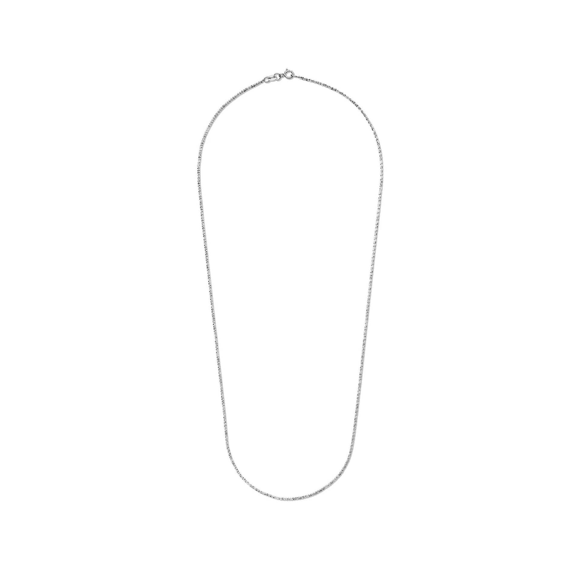 Crisscross Chain 14K White Gold Necklace Size 20"